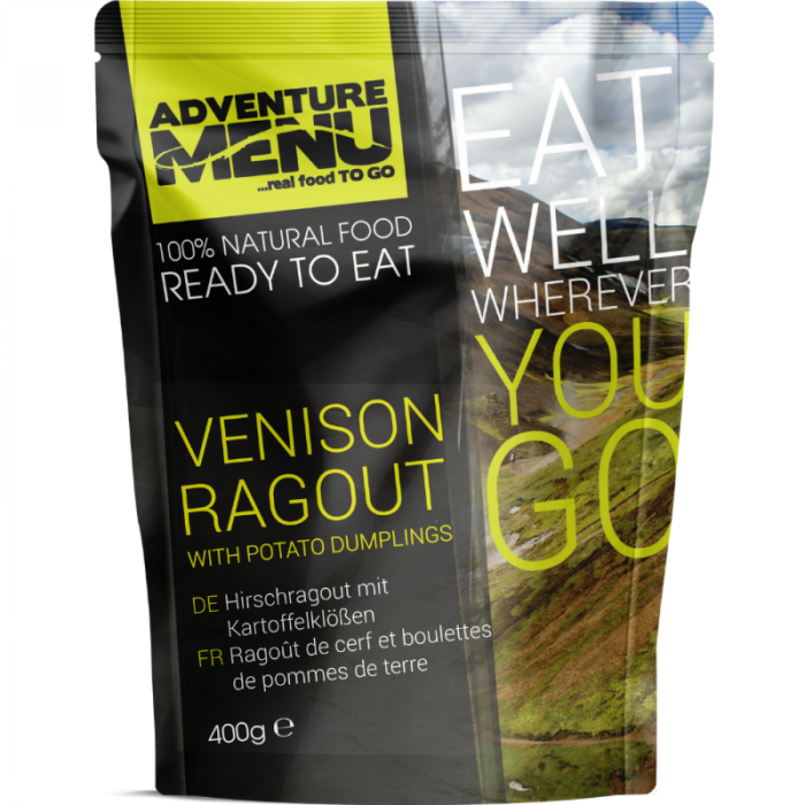 Adventure Menu Jelenie ragú so zemiakovými haluškami - Hmotnosť: 4 kg · záber 1