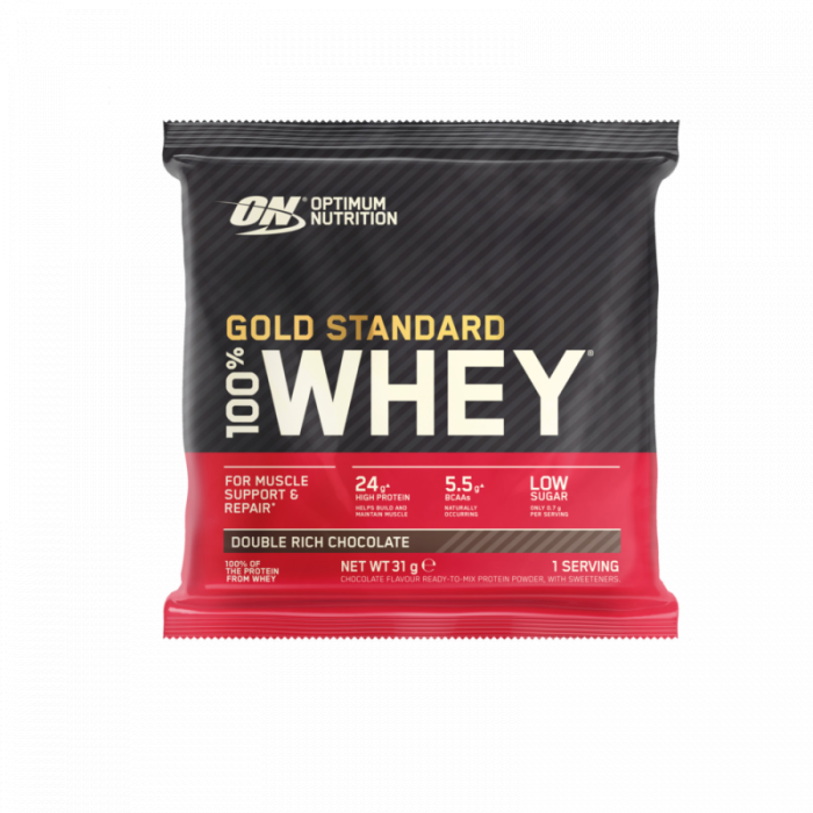 Optimum Nutrition Vzorka 100% Whey Gold Standard lahodná jahoda - Príchuť: Lahodná jahoda | Hmotnosť: 0,72 kg · záber 1