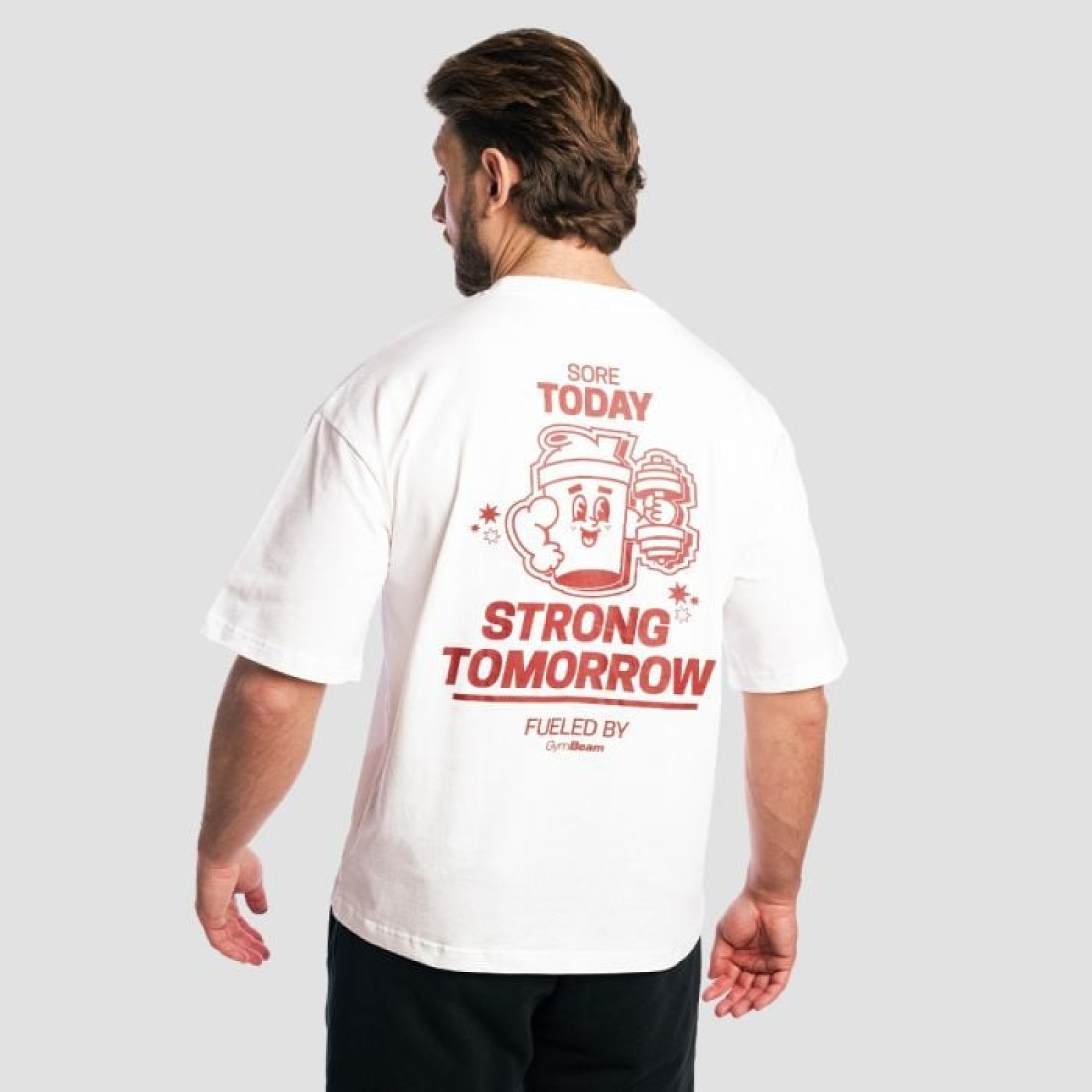 GymBeam Tričko Boxy Shaker White XXXL · záber 1