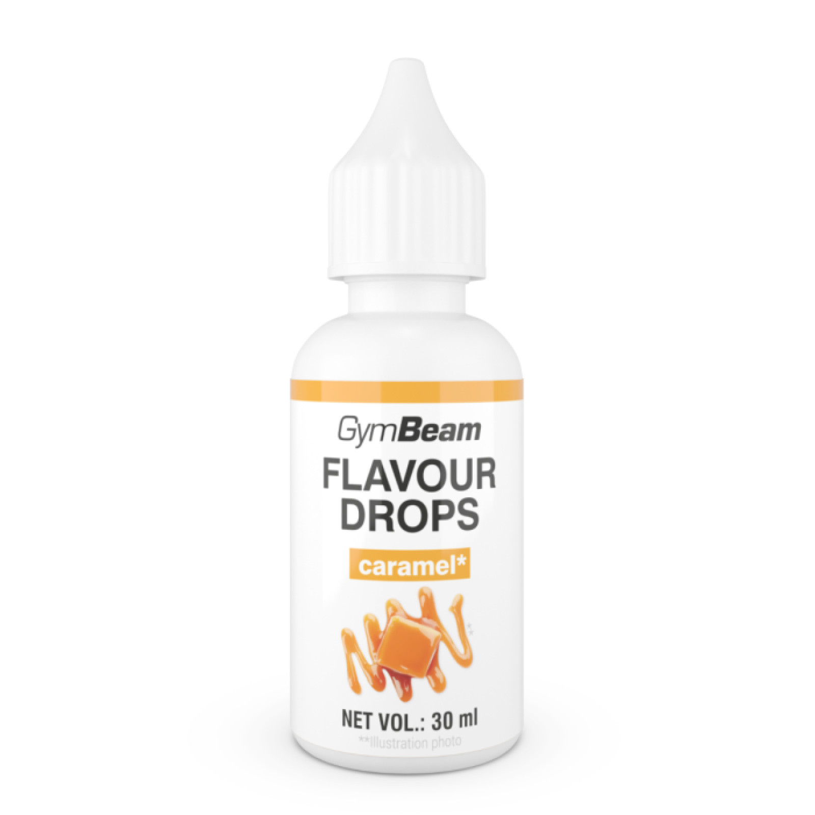 GymBeam Flavour Drops karamel · záber 1