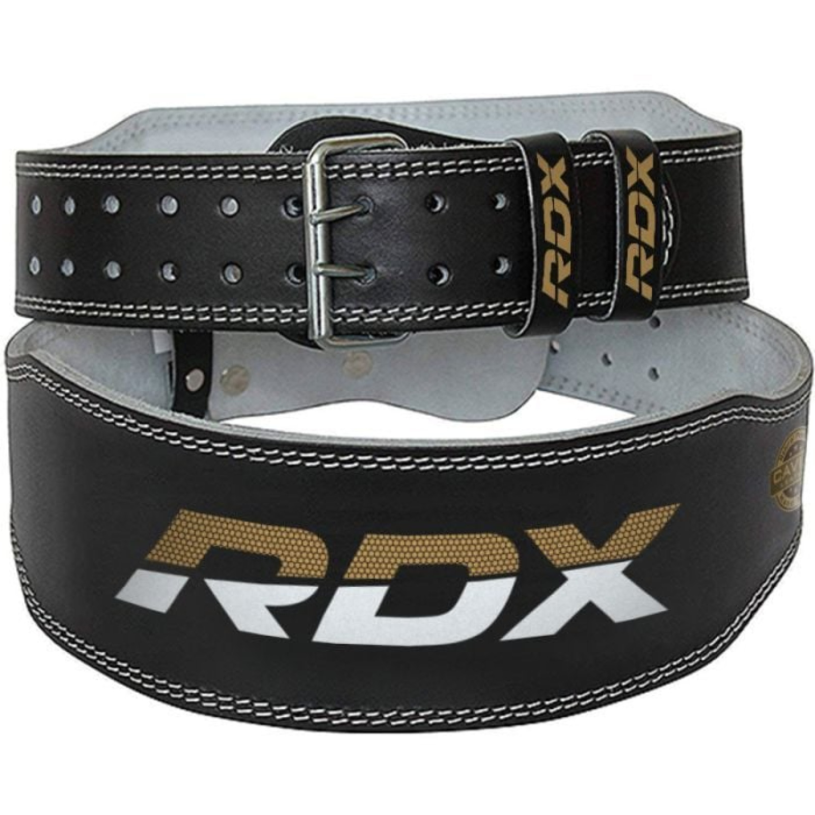 RDX Sports Fitness opasok 6“ Leather Black/Gold XL · záber 1