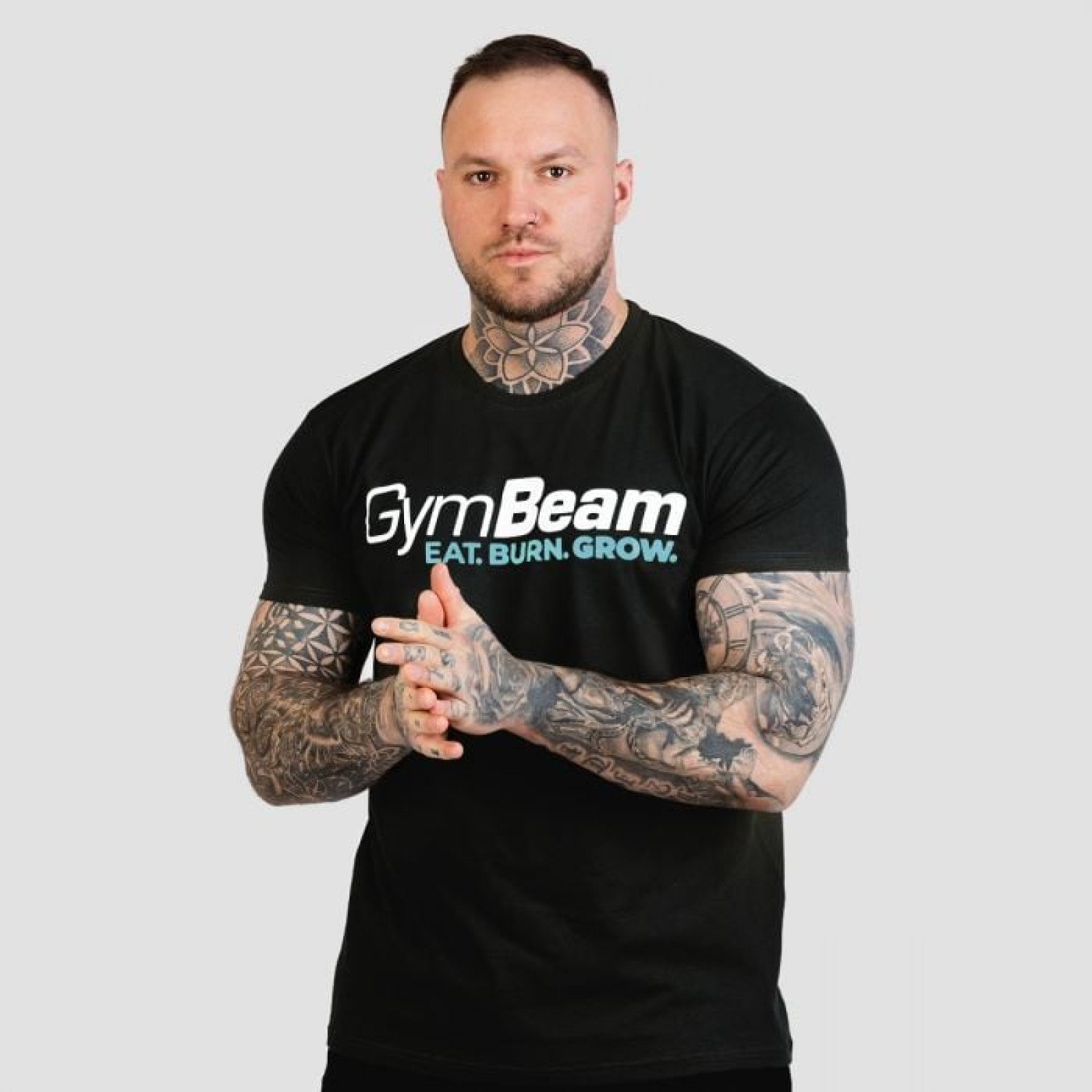 GymBeam Tričko Grow Black MM · záber 1