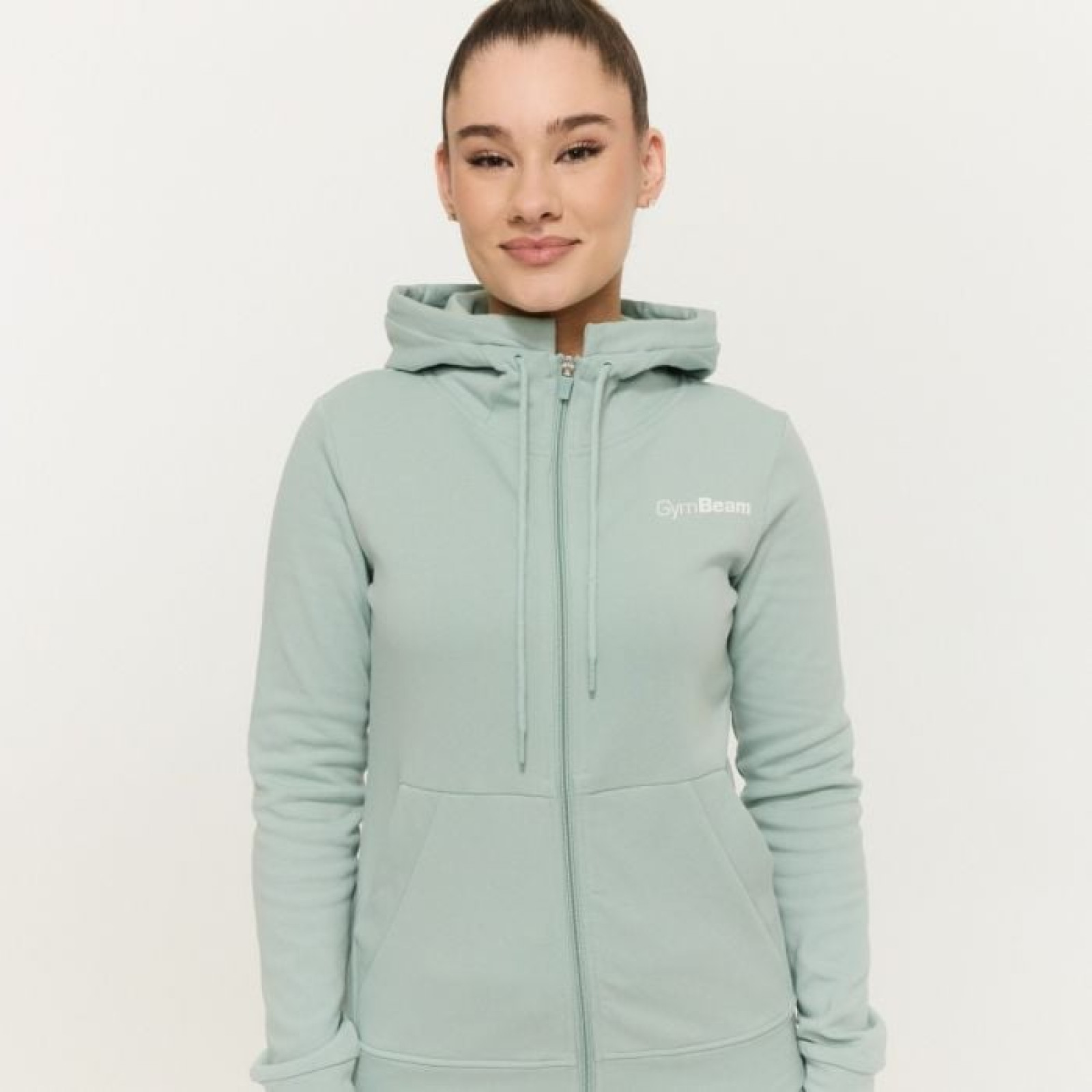 GymBeam Dámska mikina so zipsom Limitless Eucalypt XXLXXL · záber 1