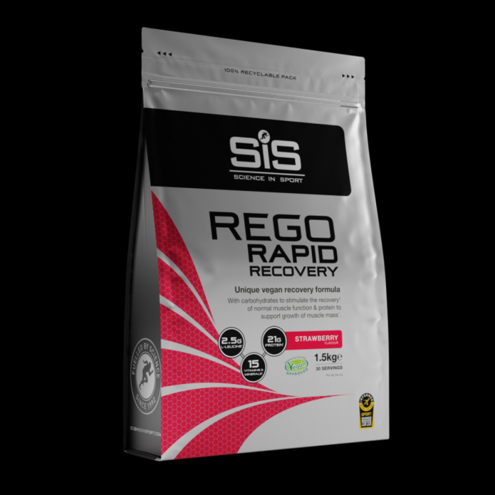 Science in Sport REGO Rapid Recovery Protein Powder jahoda · záber 1