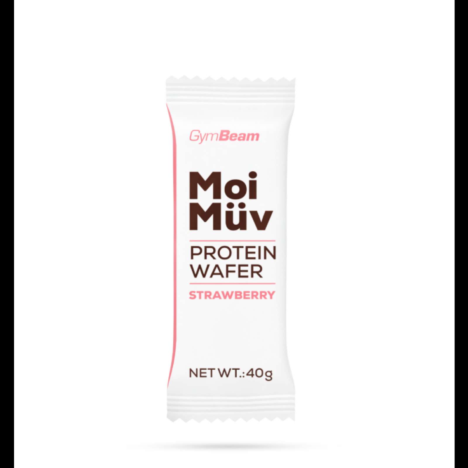 GymBeam MoiMüv Protein Wafer jahoda - Príchuť: Jahoda | Hmotnosť: 0,04 kg | Balenie: 16 · záber 1