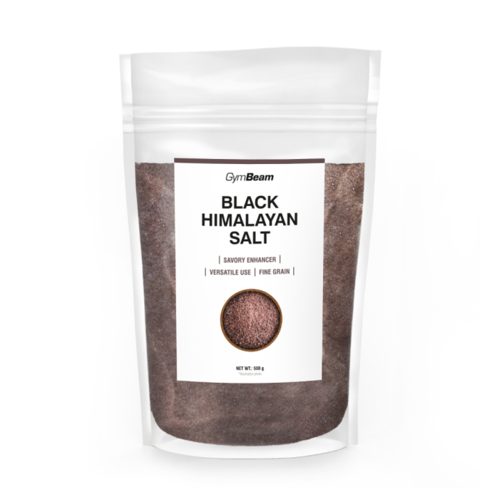 GymBeam Čierna Himalájska soľ - jemná - Hmotnosť: 0,5 kg | Balenie: 42 · záber 1