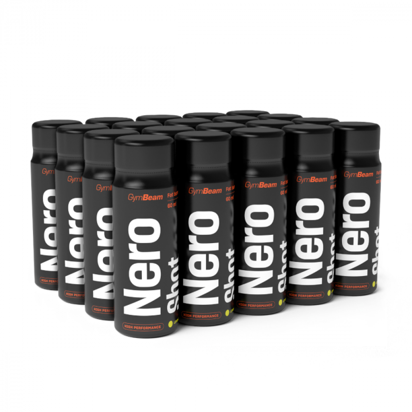 GymBeam Nero shot citrón limetka - Príchuť: Citrón limetka | Hmotnosť: 1,2 kg | Objem: 20 x 60 ml · záber 1