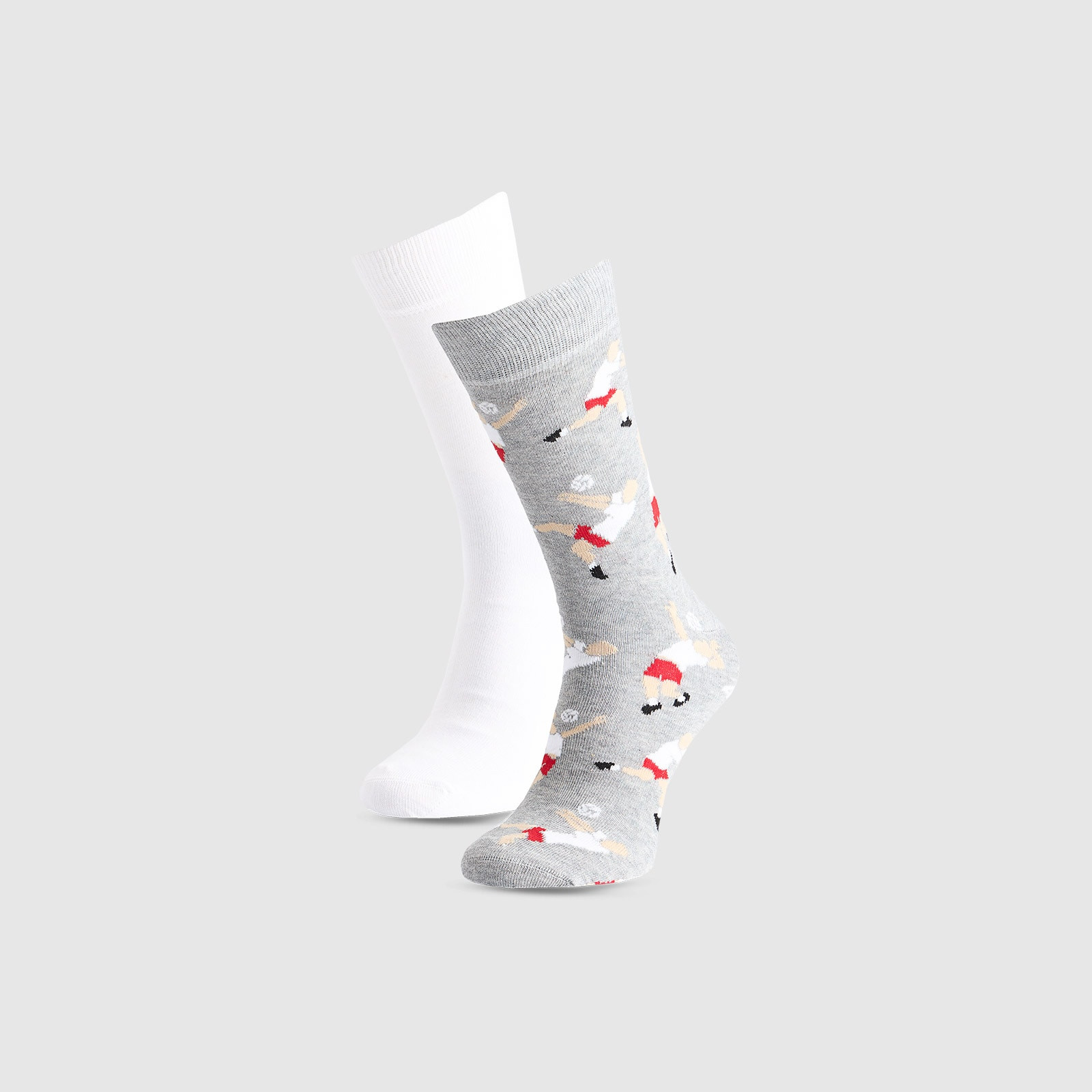 Unisex casual ponožky nad členok (2-pack) - multicolor · záber 1