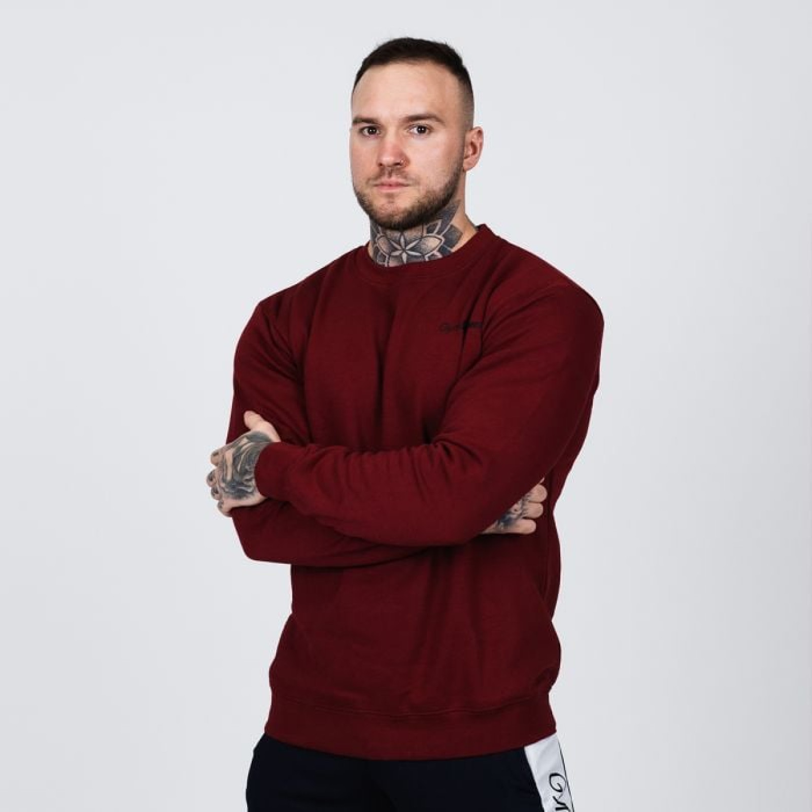 GymBeam Mikina Basic Jumper Burgundy SS · záber 1