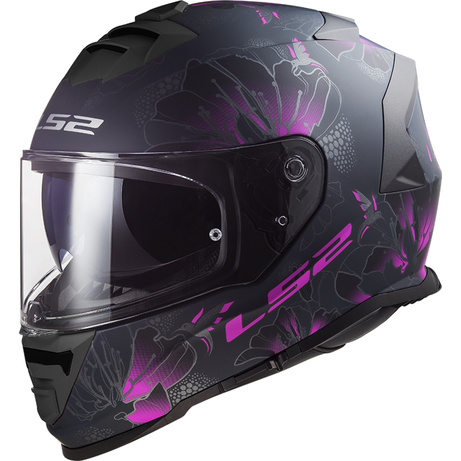 LS2 FF800 Storm II Burst Matt Black Pink XS (53-54) · záber 1