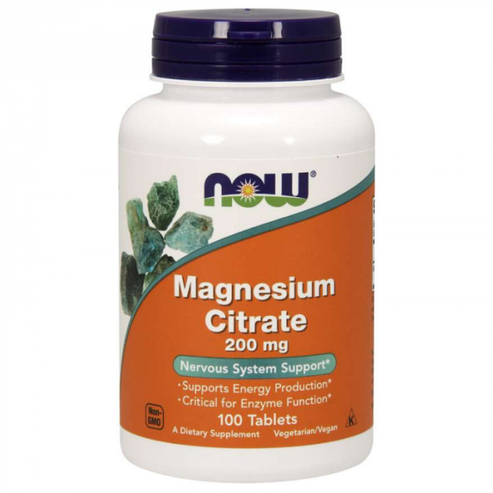 NOW Foods Magnézium Citrát 200 mg 100 tab. · záber 1