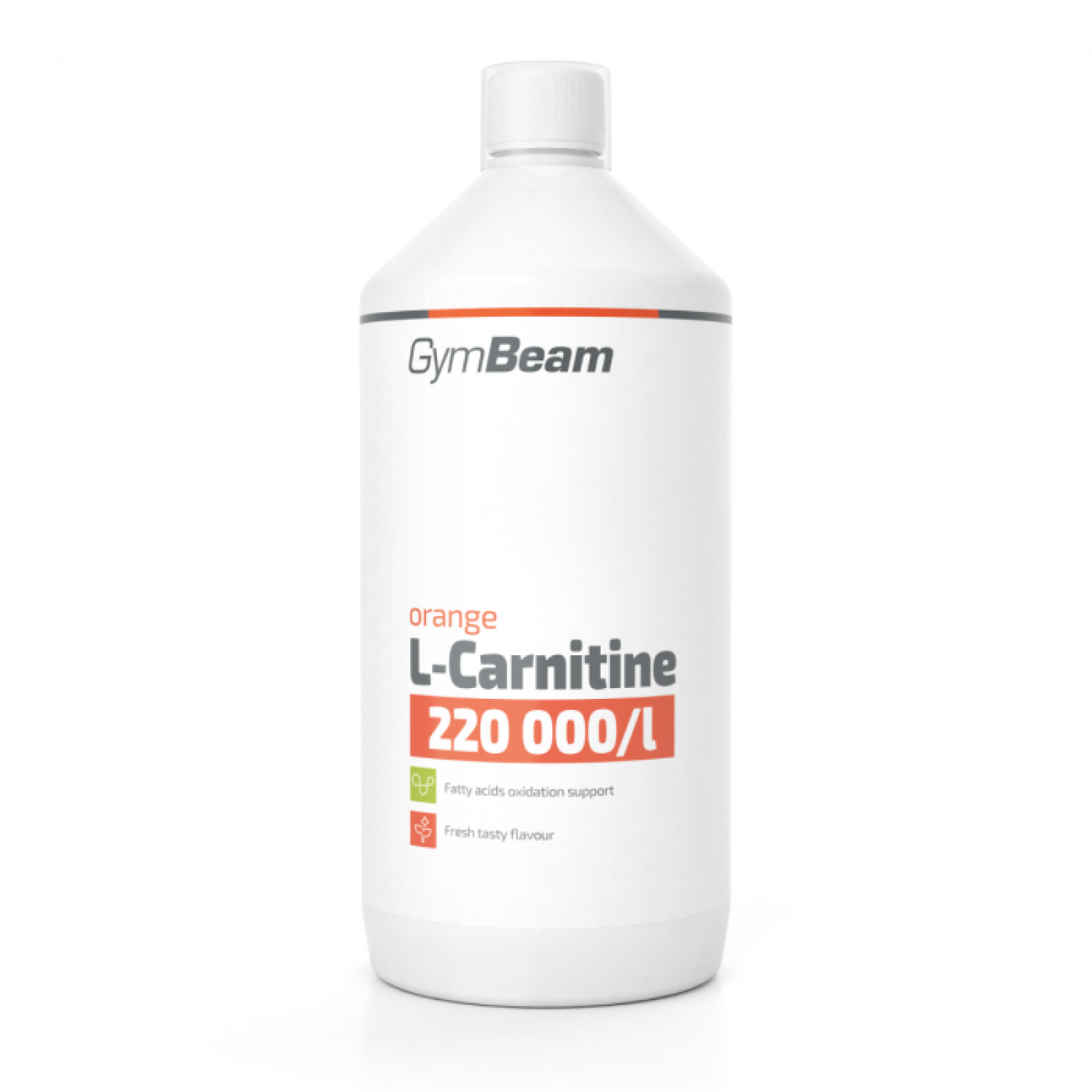 GymBeam L-Karnitín pomaranč - Príchuť: Pomaranč | Hmotnosť: 1 kg | Objem: 1000 ml | Balenie: 8 · záber 1