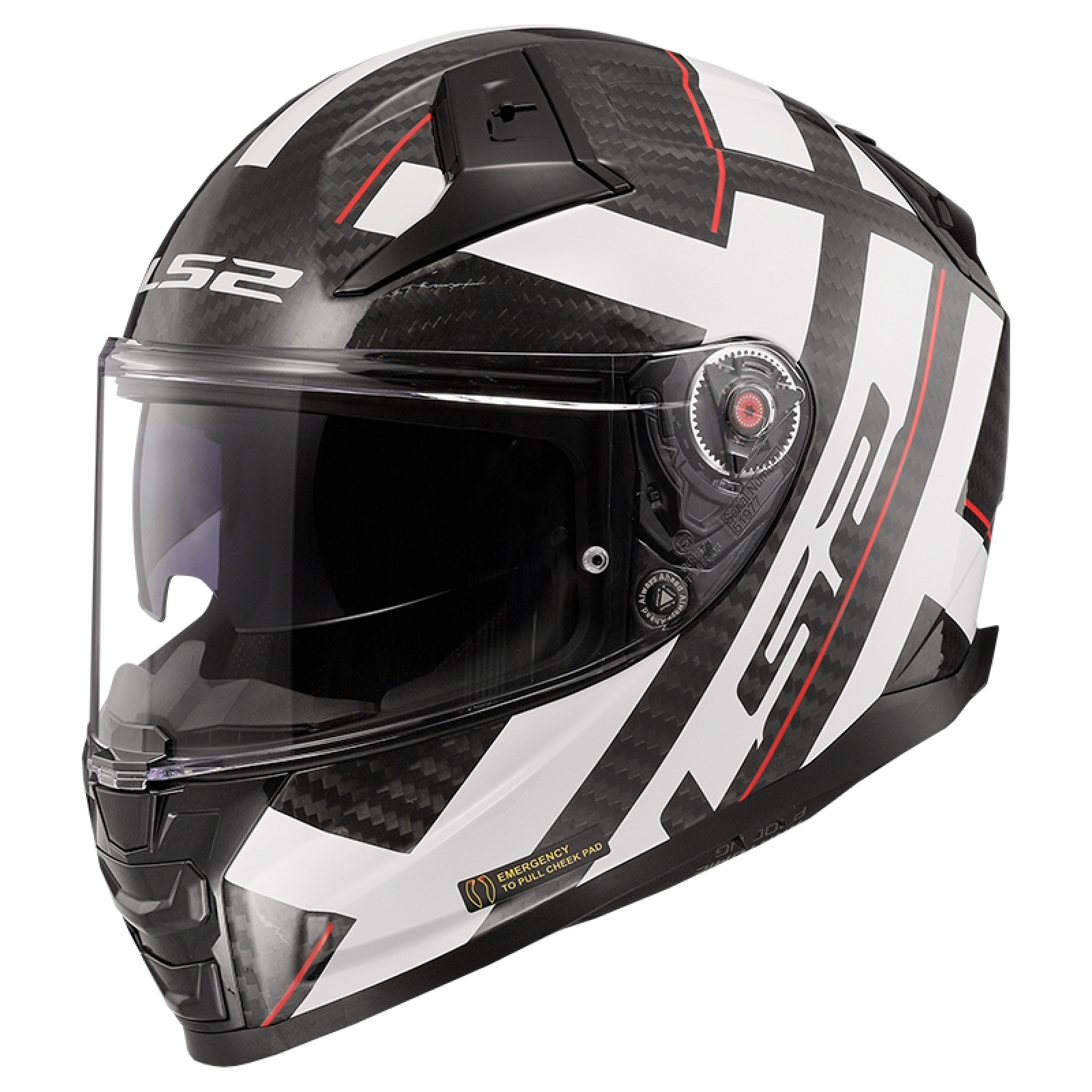 LS2 FF811 Vector II Carbon Strong Gl. White M (57-58) · záber 1
