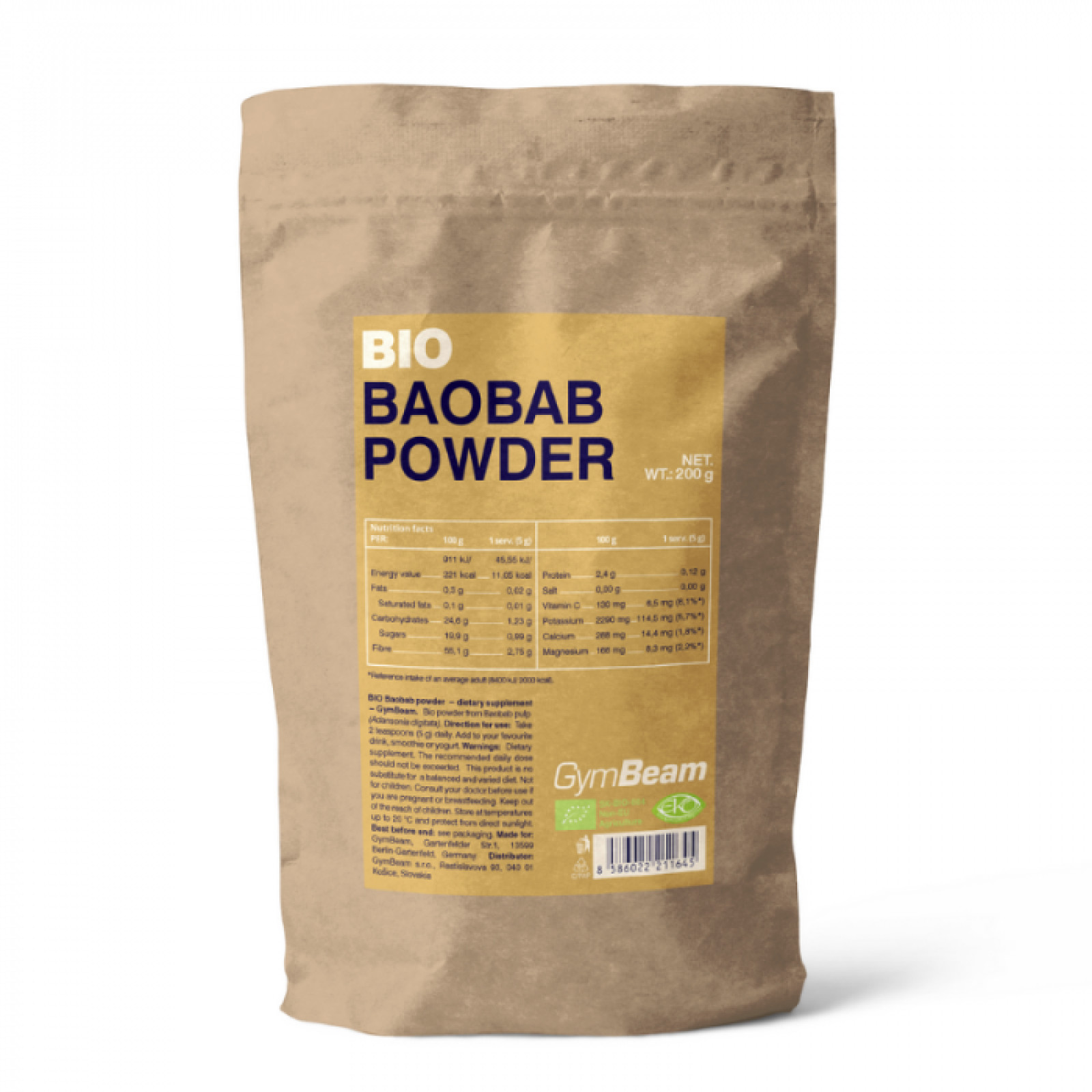 GymBeam BIO Baobab prášok · záber 1
