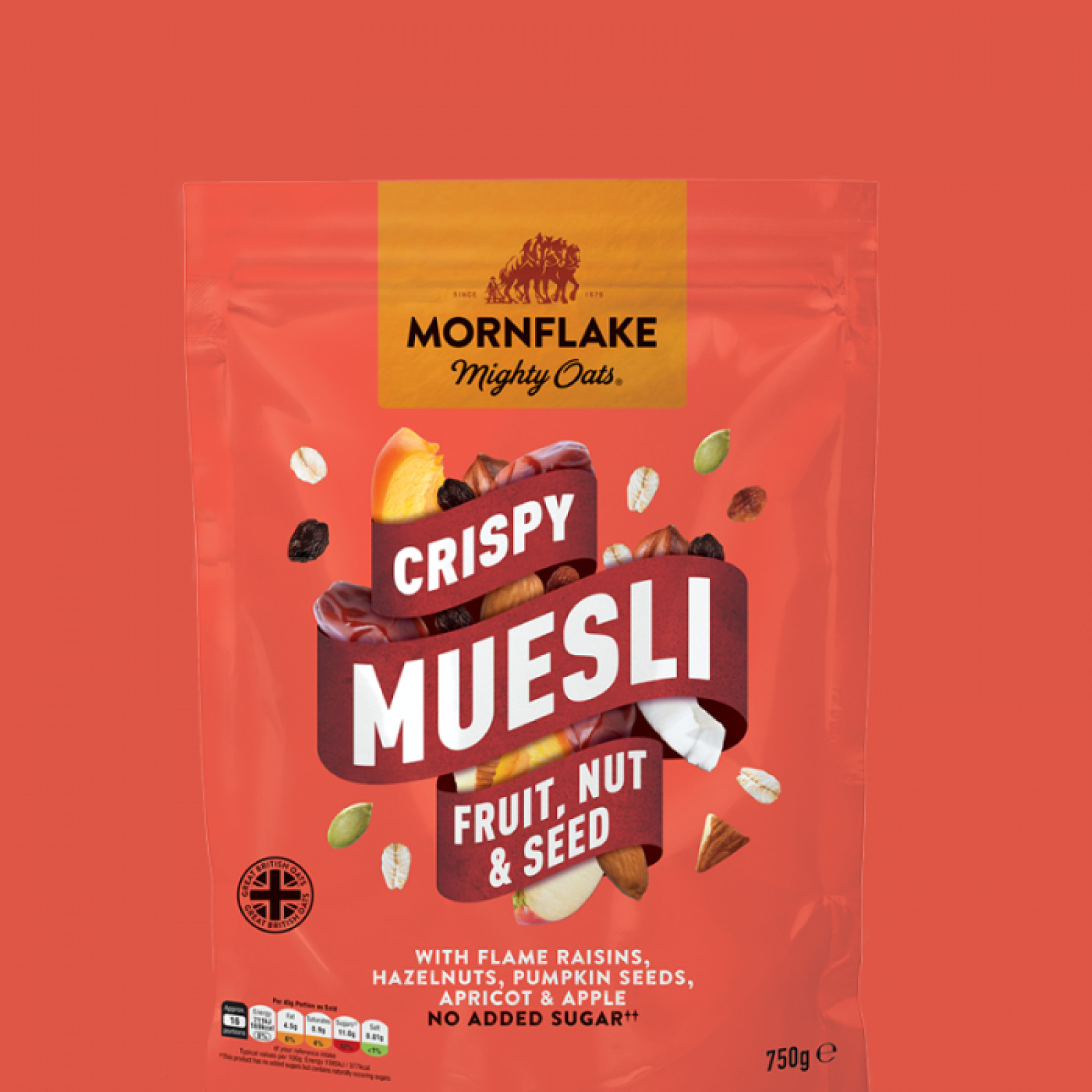 Mornflake Crispy Muesli ovoce, oříšky, semínka 750 g · záber 1