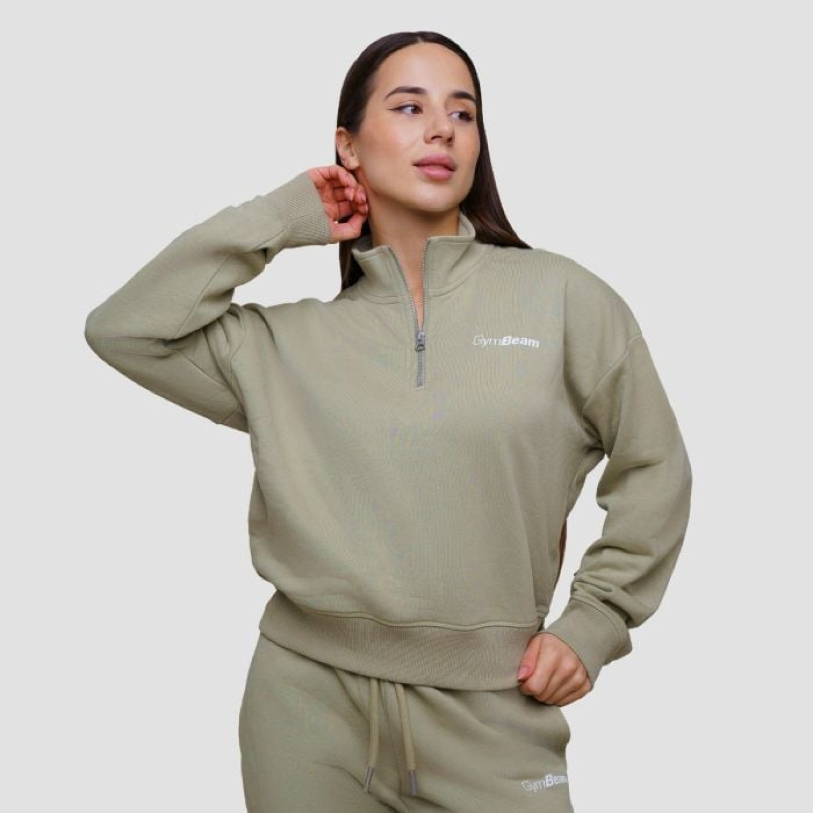 GymBeam Dámska mikina 1/2 Zip Agile Sage XLXL · záber 1