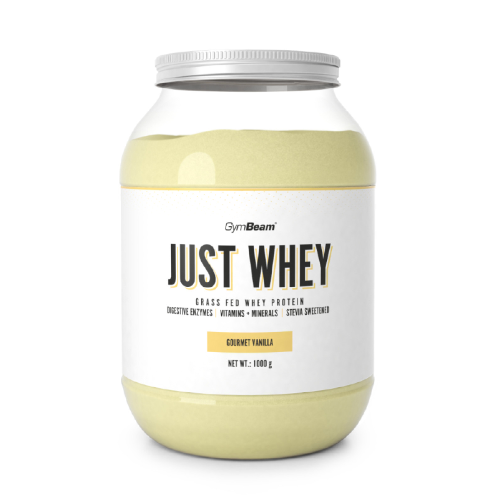 GymBeam Just Whey gourmet vanilla - Príchuť: Gourmet vanilla | Hmotnosť: 1 kg · záber 1