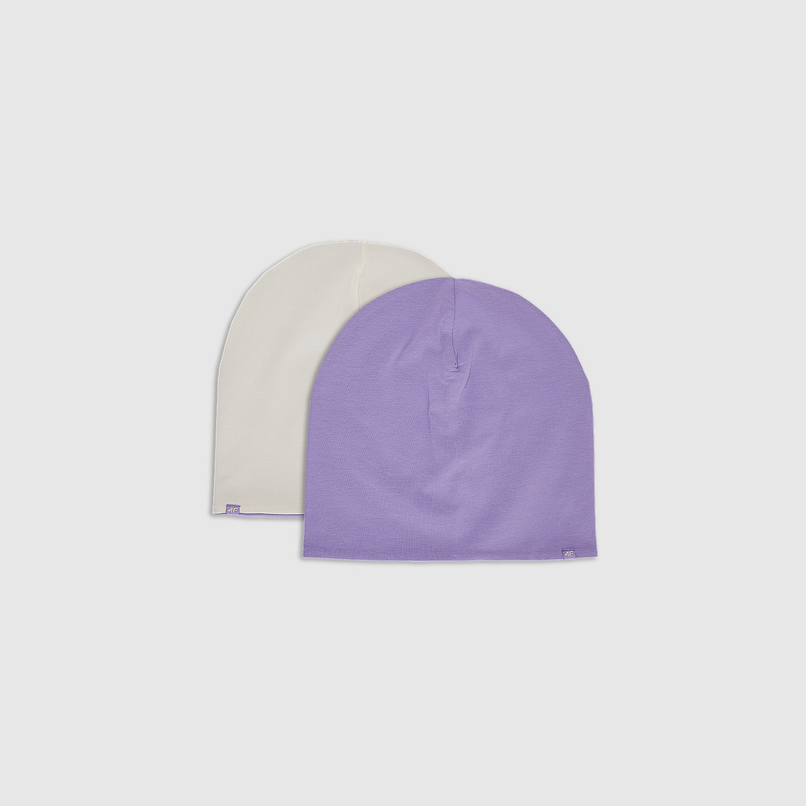 Detská obojstranná beanie čiapka - fialová · záber 1