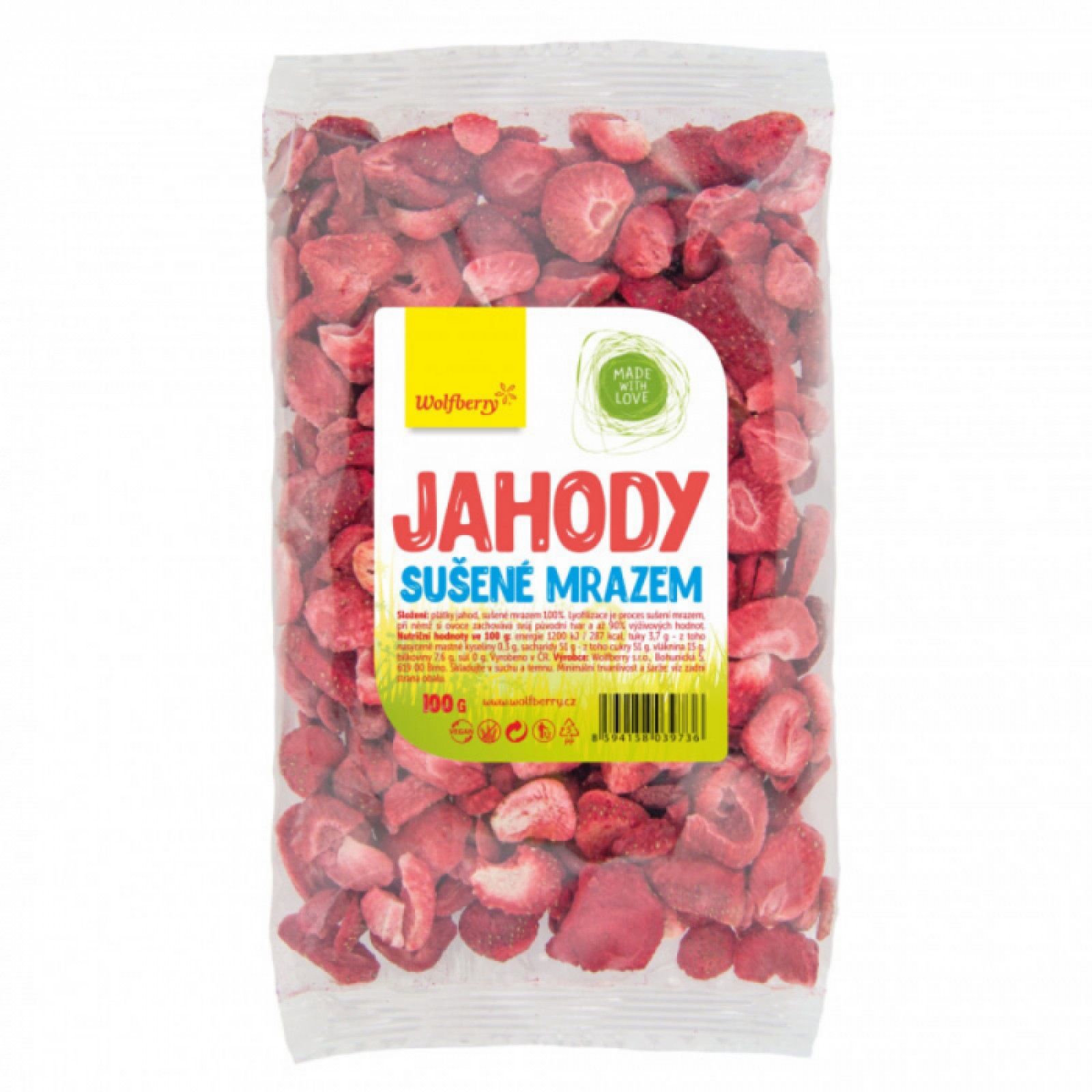 Wolfberry Jahody lyofilizované sušené mrazom · záber 1