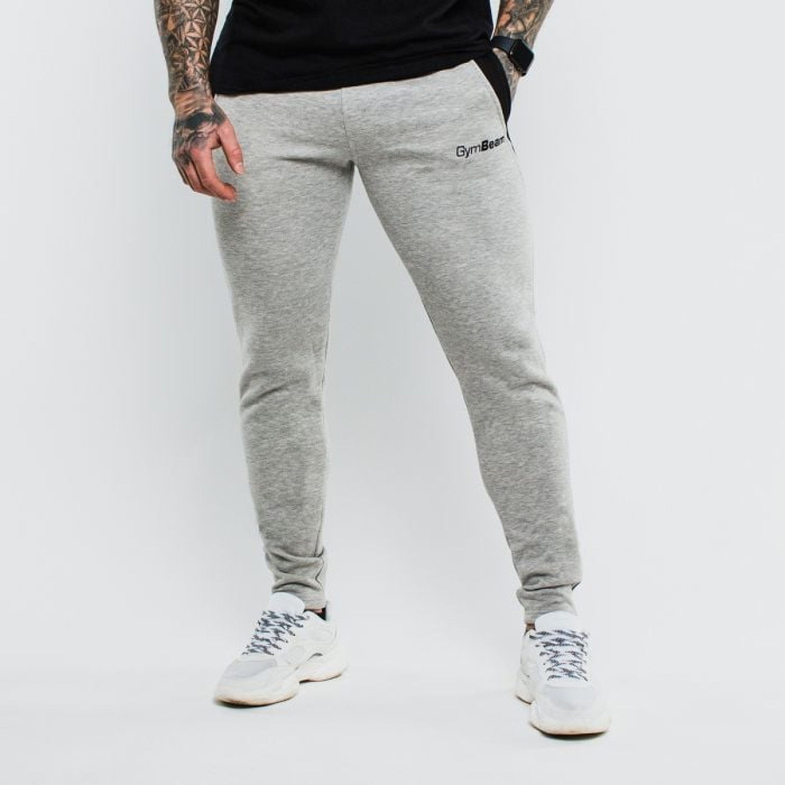 GymBeam Tepláky Slimfit Grey L · záber 1