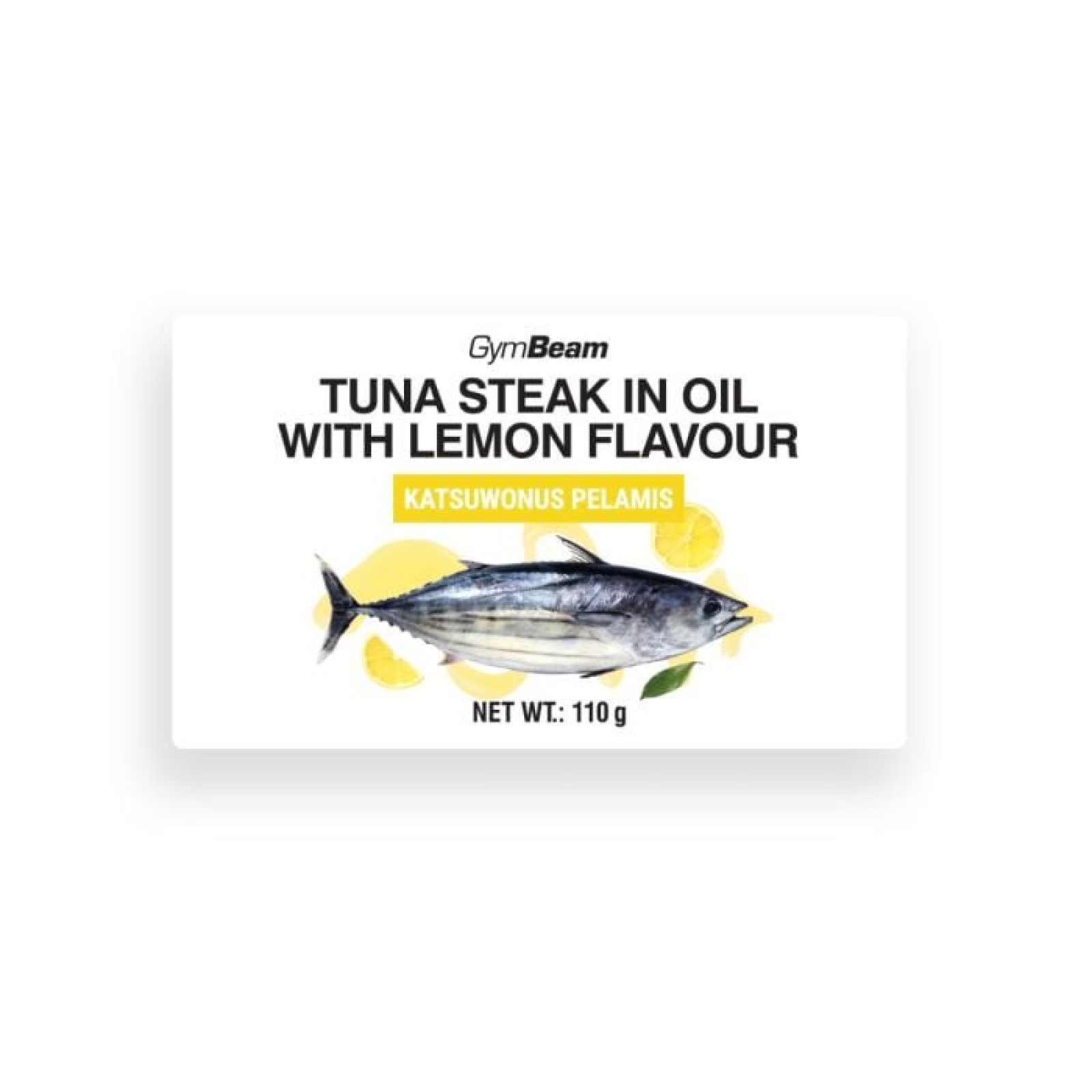 GymBeam Steak z tuniaka v oleji s citrónovou príchuťou - Hmotnosť: 0,11 kg | Balenie: 10 · záber 1