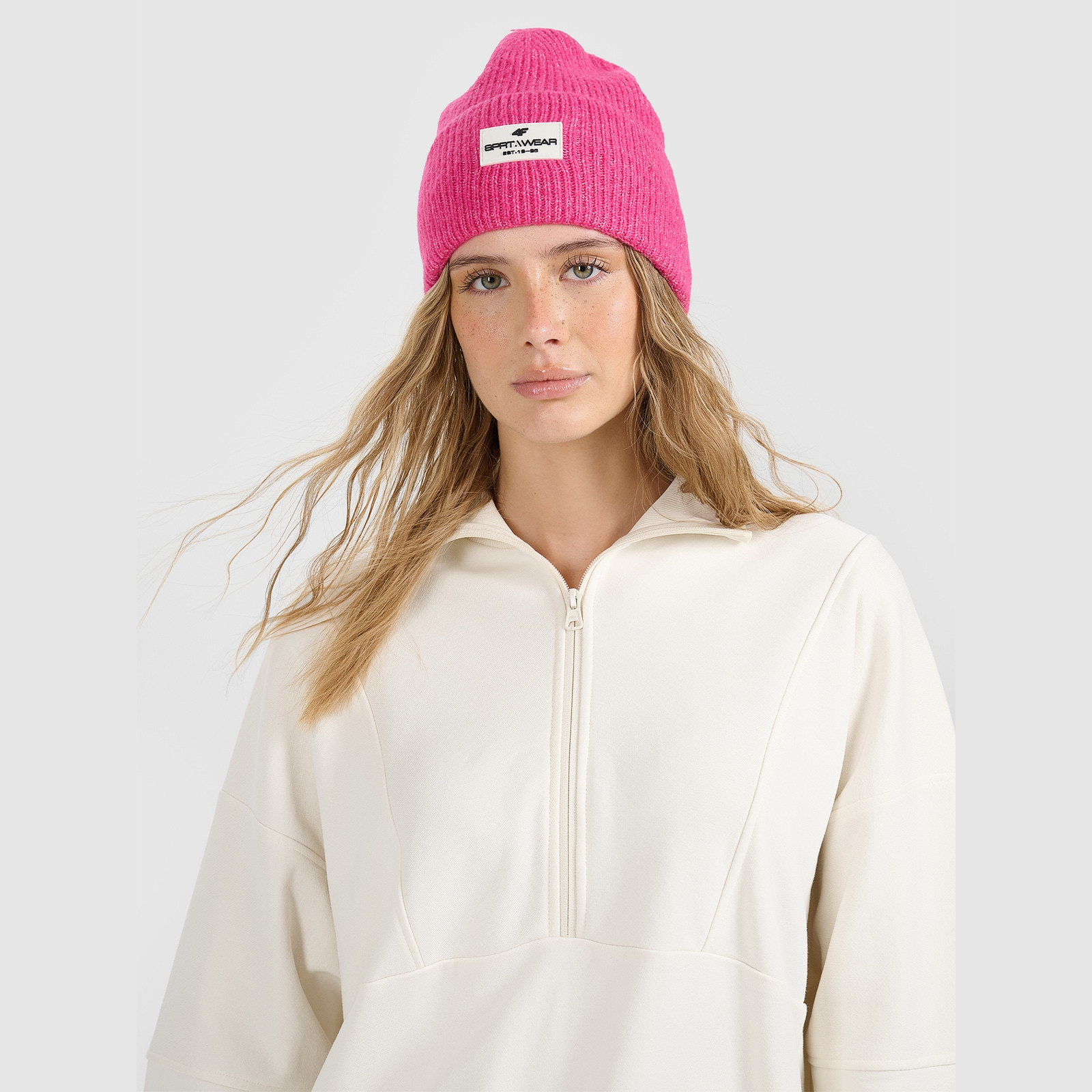 Dámska beanie čiapka - ružová · záber 1