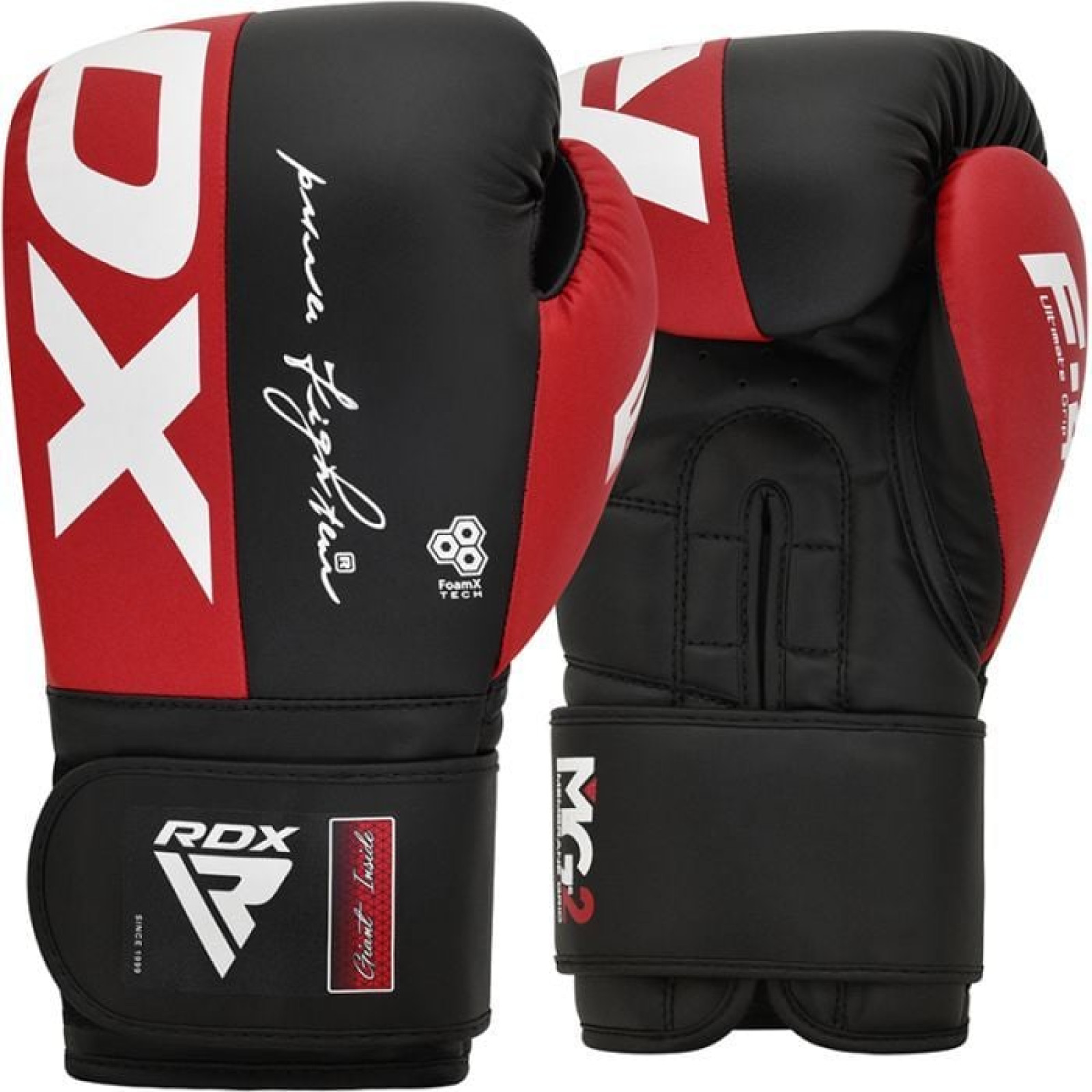 RDX Boxerské rukavice F4 HOOK & LOOP Red 16 OZ · záber 1