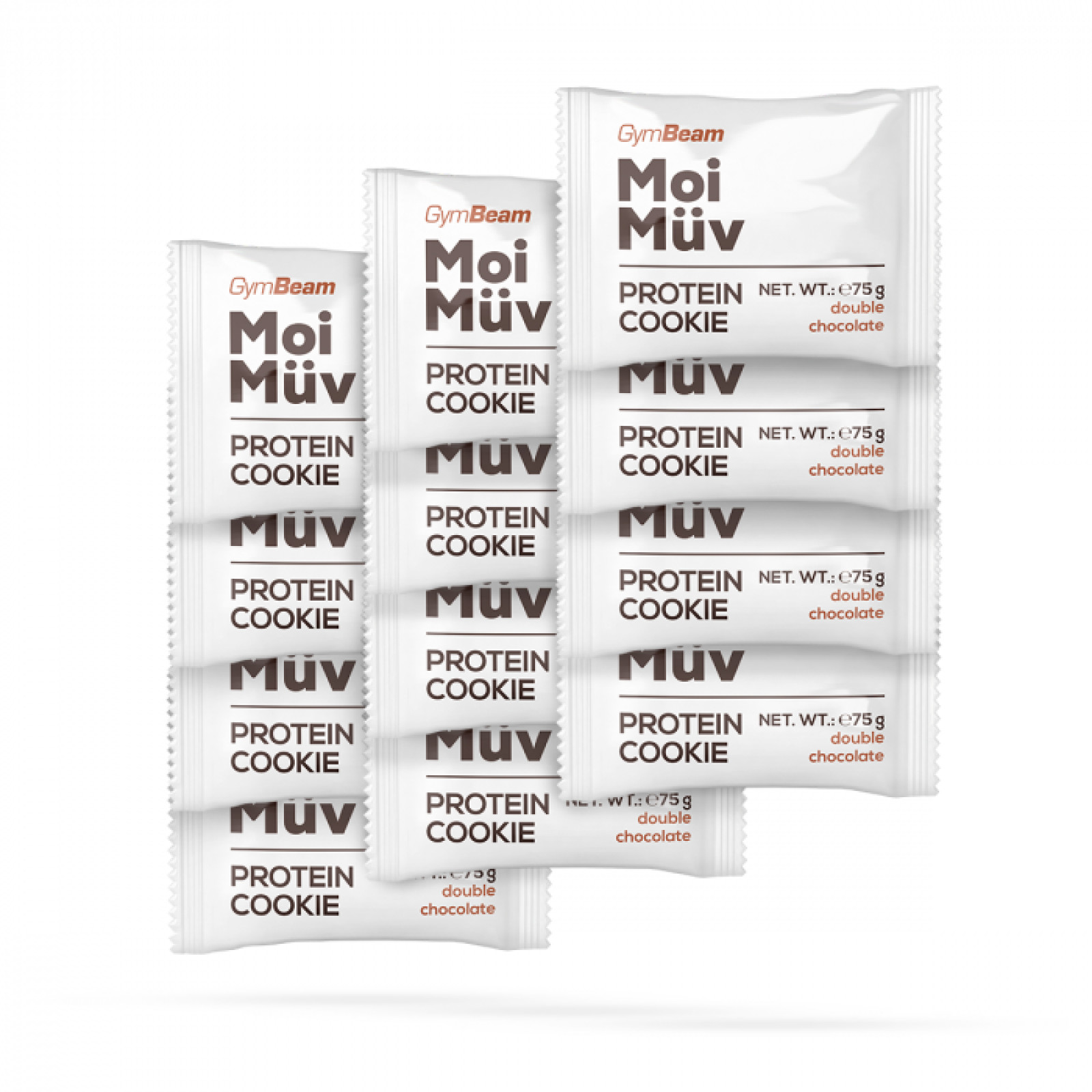 GymBeam MoiMüv Protein Cookie dvojitá čokoláda - Príchuť: Dvojitá čokoláda | Hmotnosť: 0,9 kg · záber 1