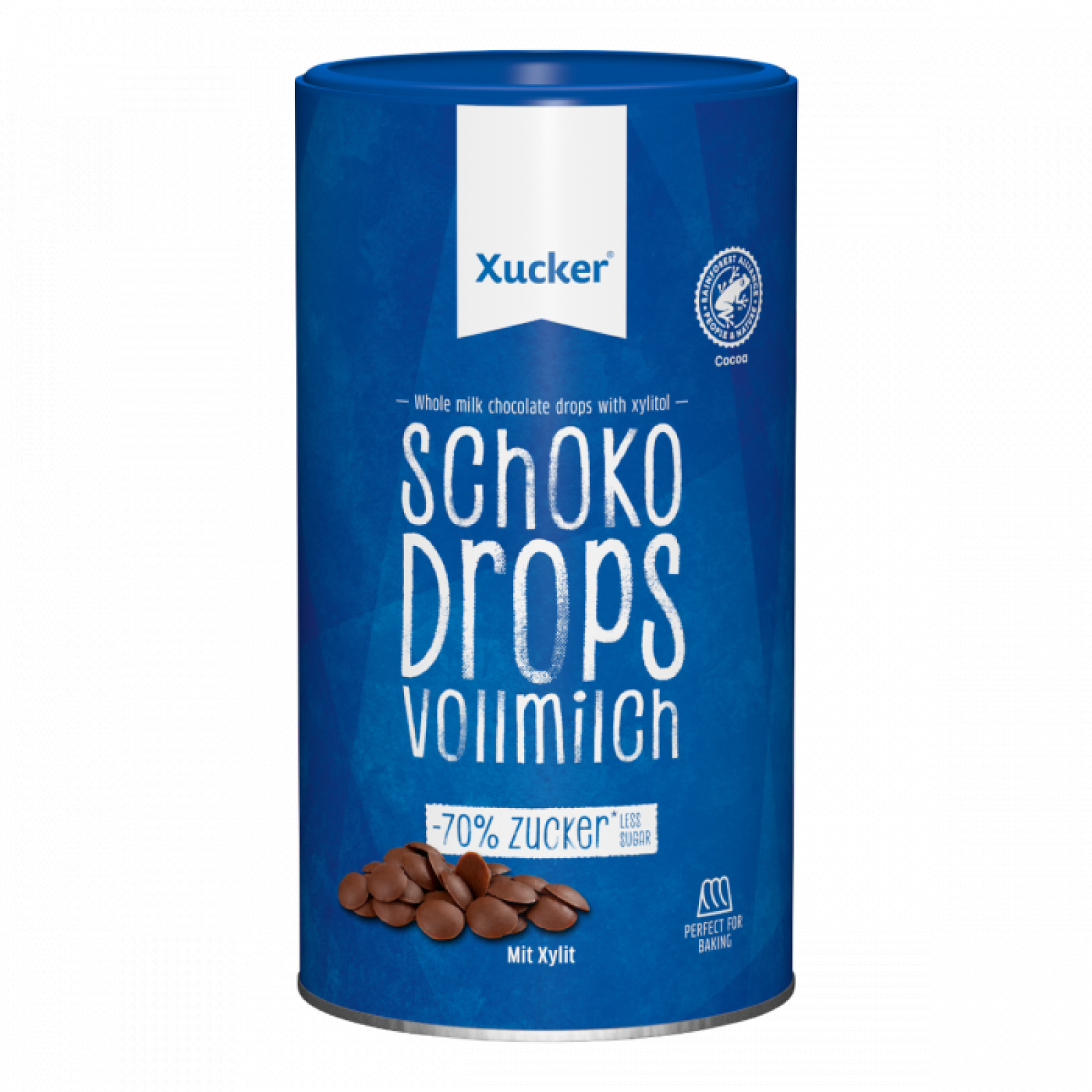 Xucker Whole milk chocolate drops - Hmotnosť: 0,2 kg | Balenie: 10 · záber 1