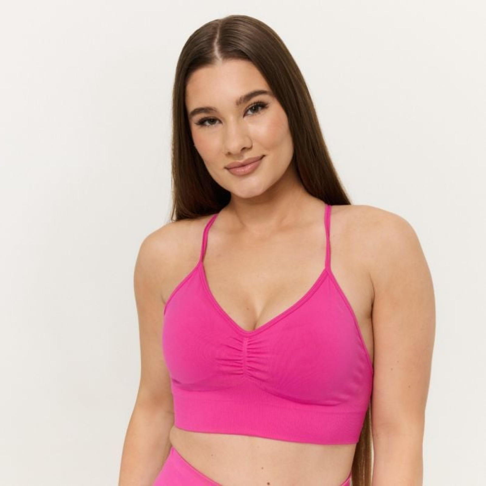 GymBeam Bezšvová športová podprsenka Sculpt Rose L · záber 1