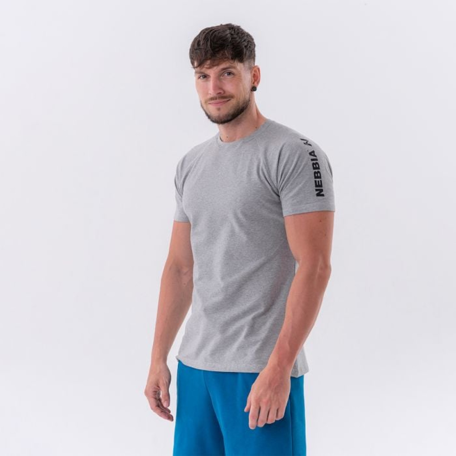NEBBIA Pánske Tričko Sporty Fit Essentials Light Grey XLXL · záber 1