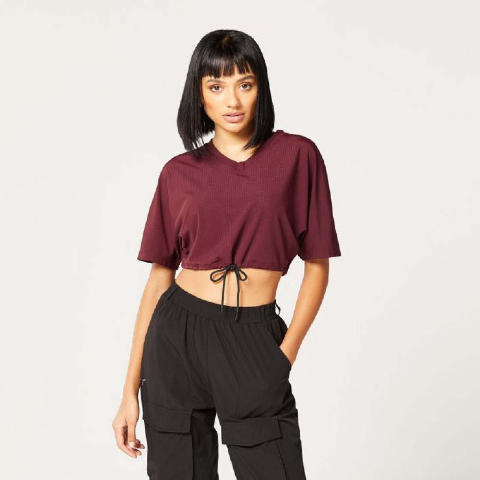 SQUATWOLF Dámske tričko Code Crop V Neck Red XL · záber 1