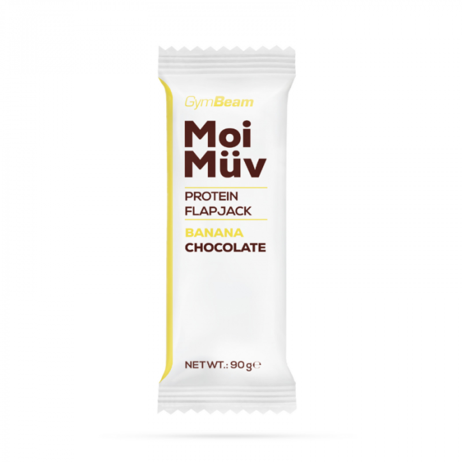 GymBeam MoiMüv Protein Flapjack banán čokoláda - Príchuť: Banán čokoláda | Hmotnosť: 0,09 kg | Balenie: 144 · záber 1