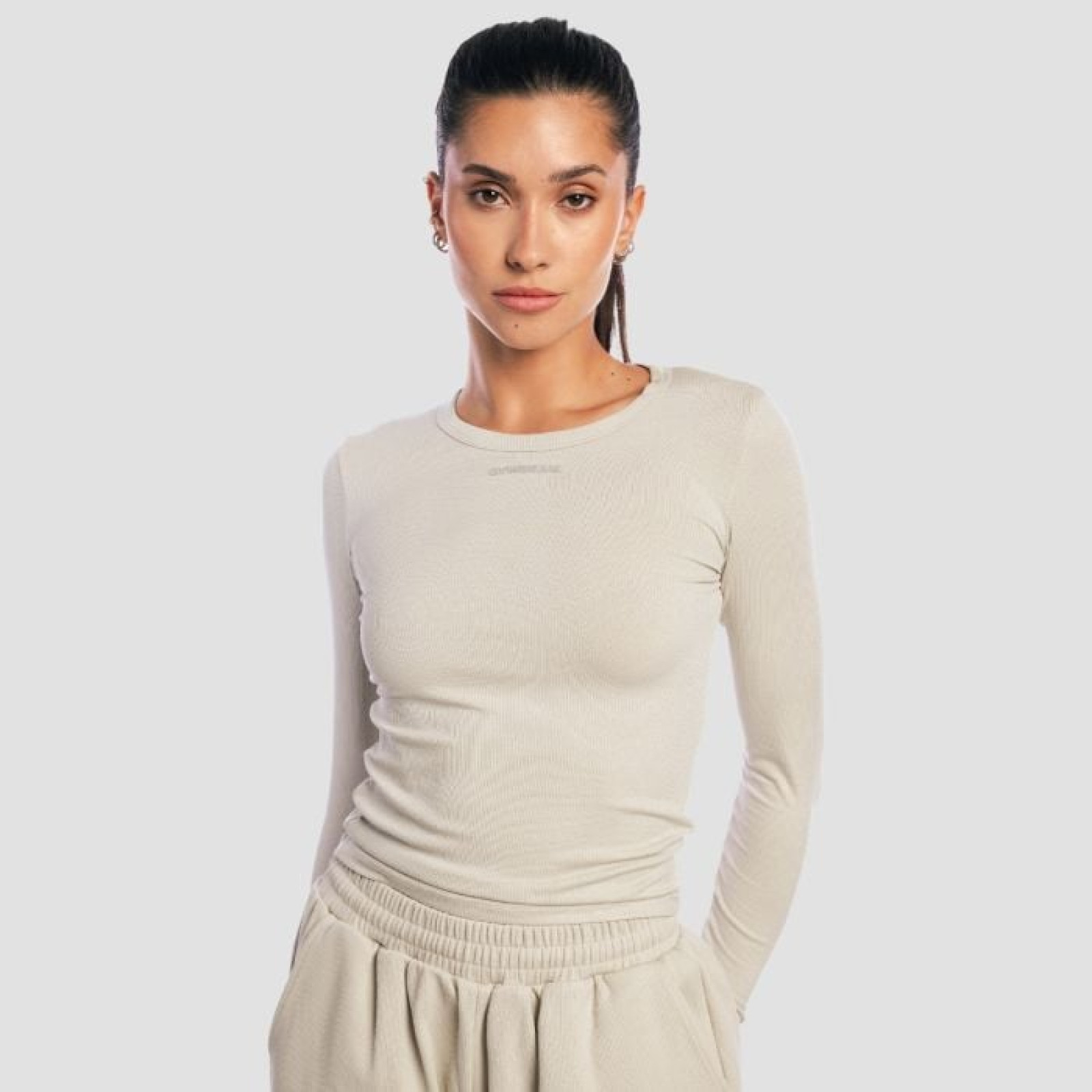 GymBeam Dámske tričko s dlhým rukávom Aura Grey XXL · záber 1