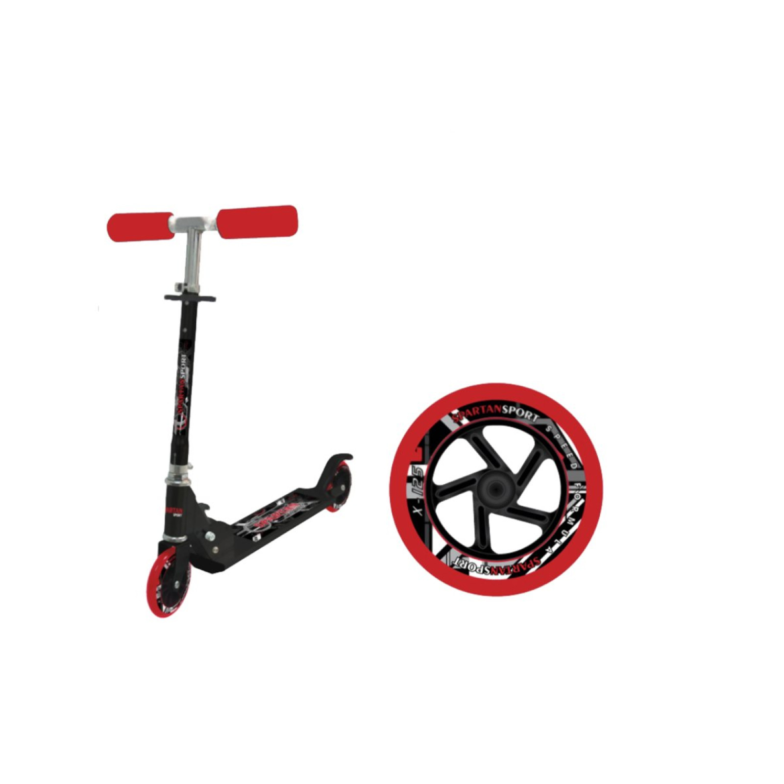 Kolobežka SPARTAN Formule X - 125 mm - čierná · záber 1