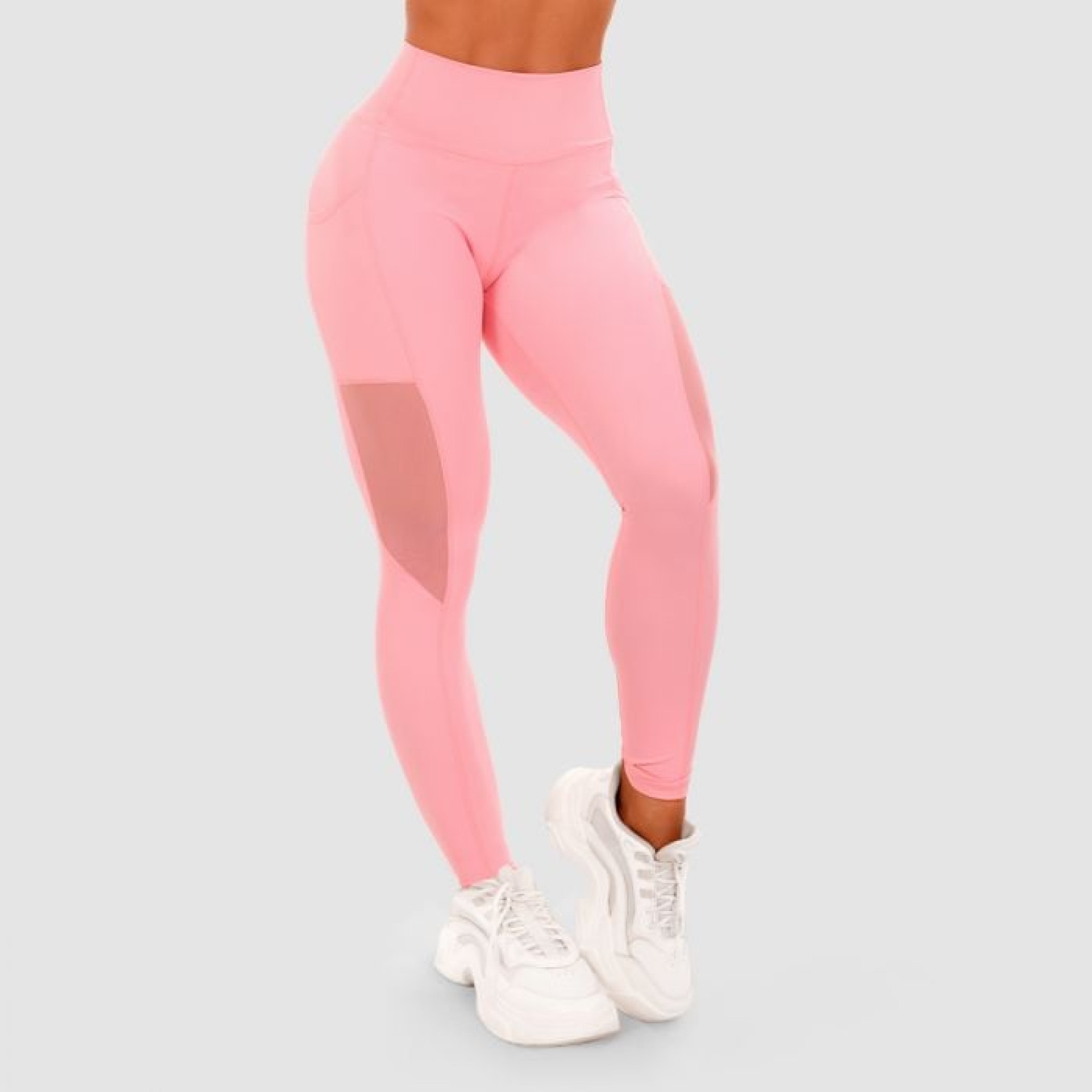 GymBeam Dámske legíny Mesh Panel pink LL · záber 1