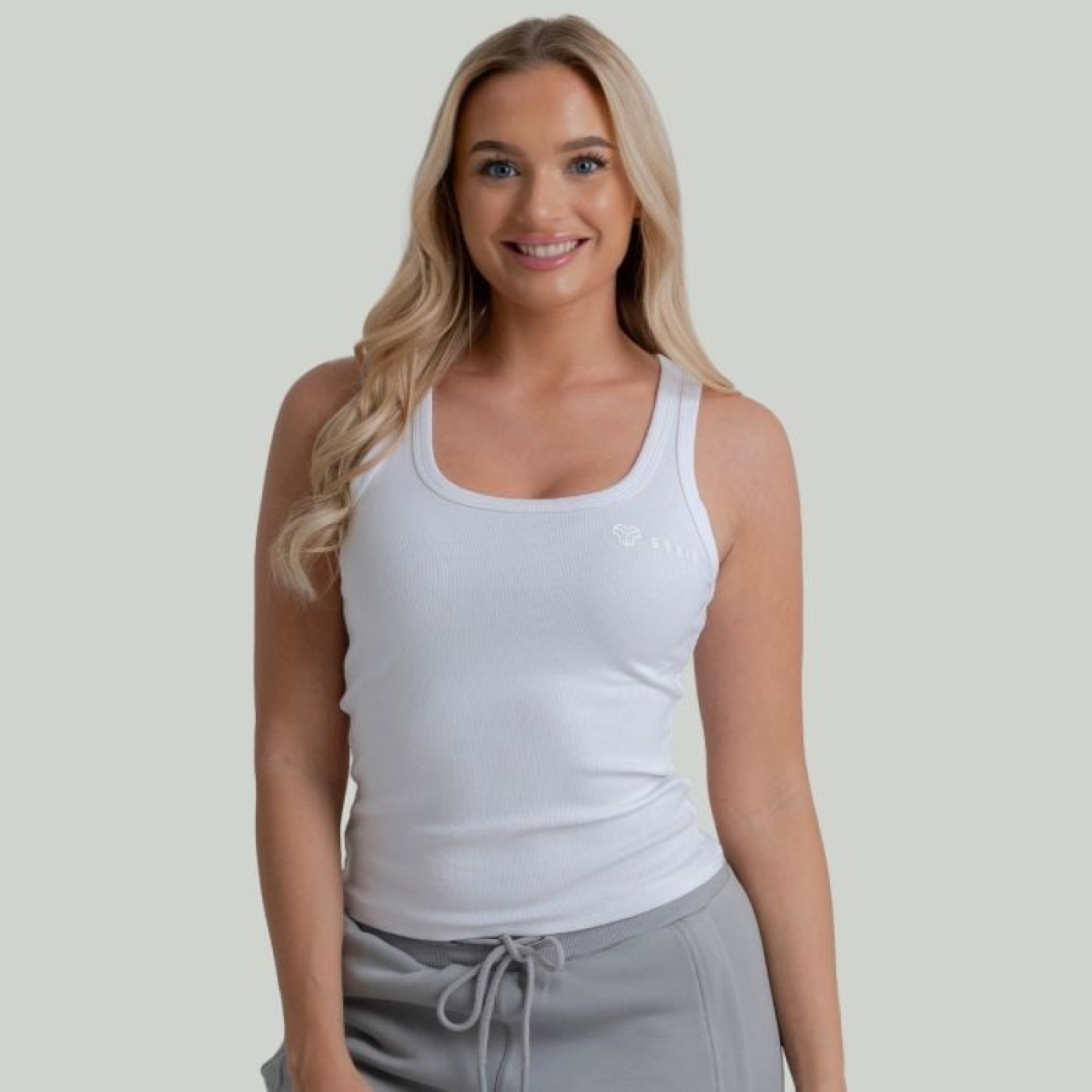 STRIX Dámske tielko Ribbed White S · záber 1