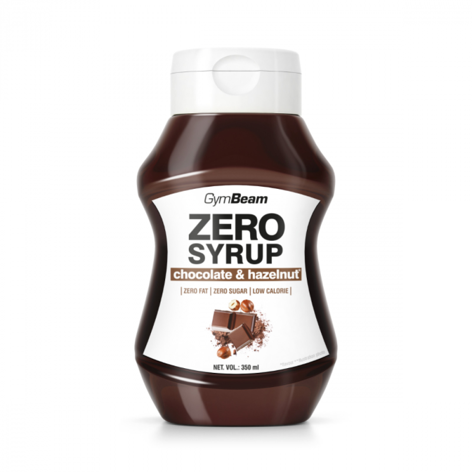 GymBeam ZERO SIRUP čokoláda a lieskový oriešok lieskový orech čokoláda · záber 1