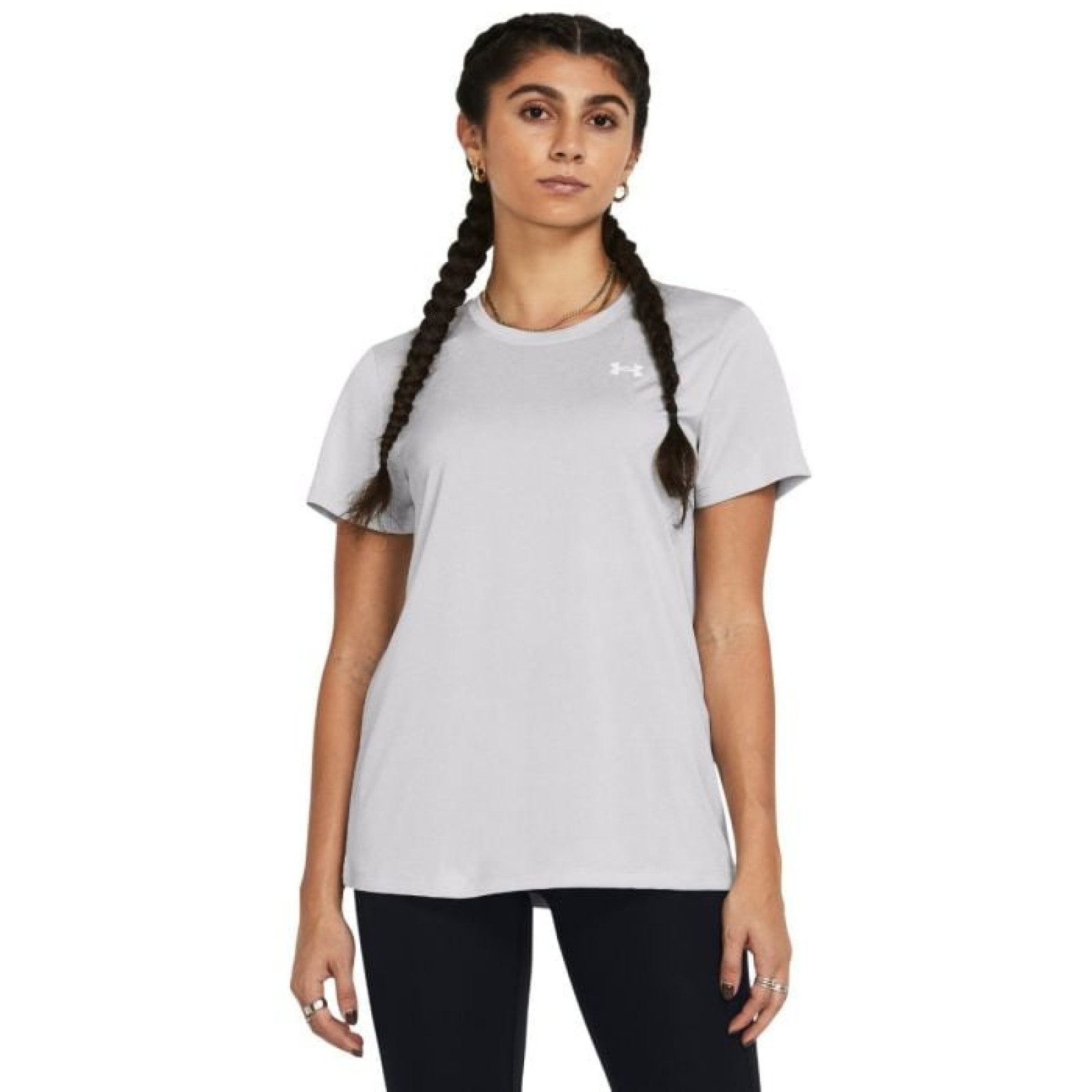 Under Armour Women‘s t-shirt Tech SSC- Twist Grey SS · záber 1