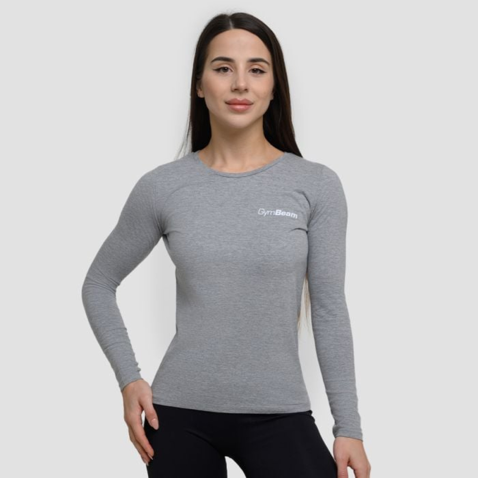 GymBeam Dámske tričko s dlhým rukávom Basic Grey L · záber 1