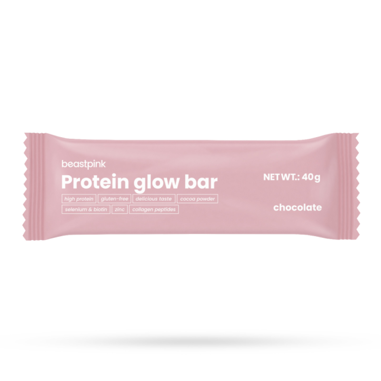 BeastPink Proteínová tyčinka GlowBar čokoláda - Príchuť: Čokoláda | Hmotnosť: 0,04 kg | Balenie: 25 · záber 1