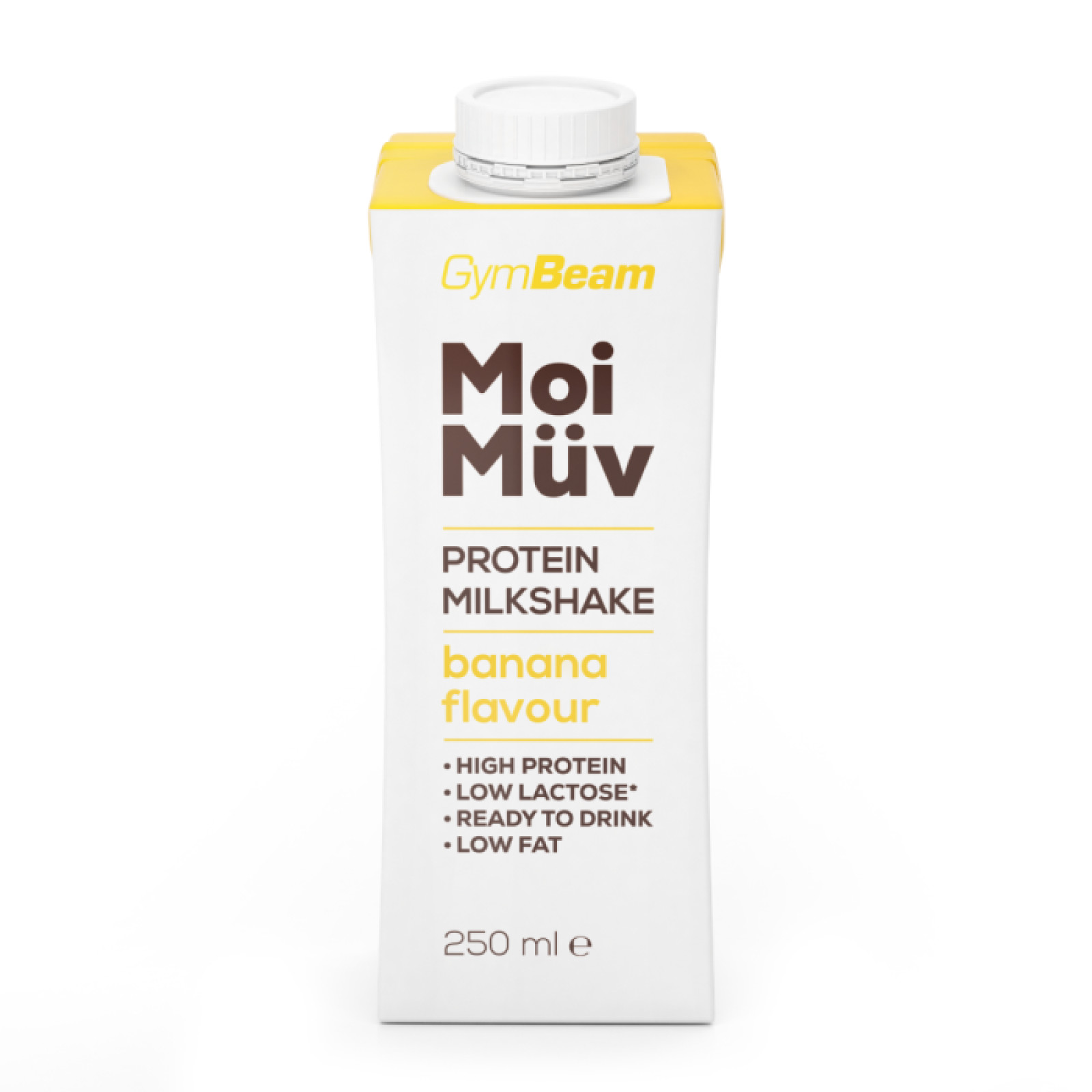 GymBeam MoiMüv Protein Milkshake banán - Príchuť: Banán | Hmotnosť: 0,25 kg | Objem: 250 ml | Balenie: 18 · záber 1