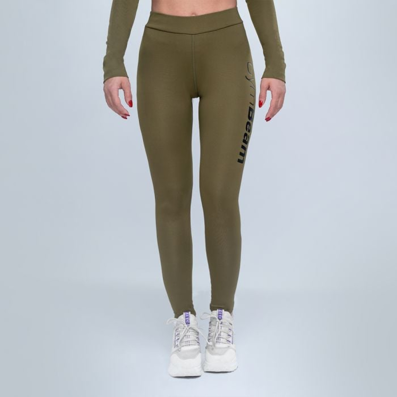GymBeam Dámske legíny Advanced Olive XS · záber 1