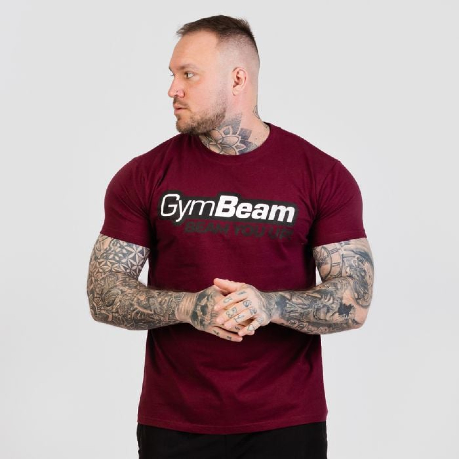 GymBeam Tričko Beam Burgundy XLXL · záber 1