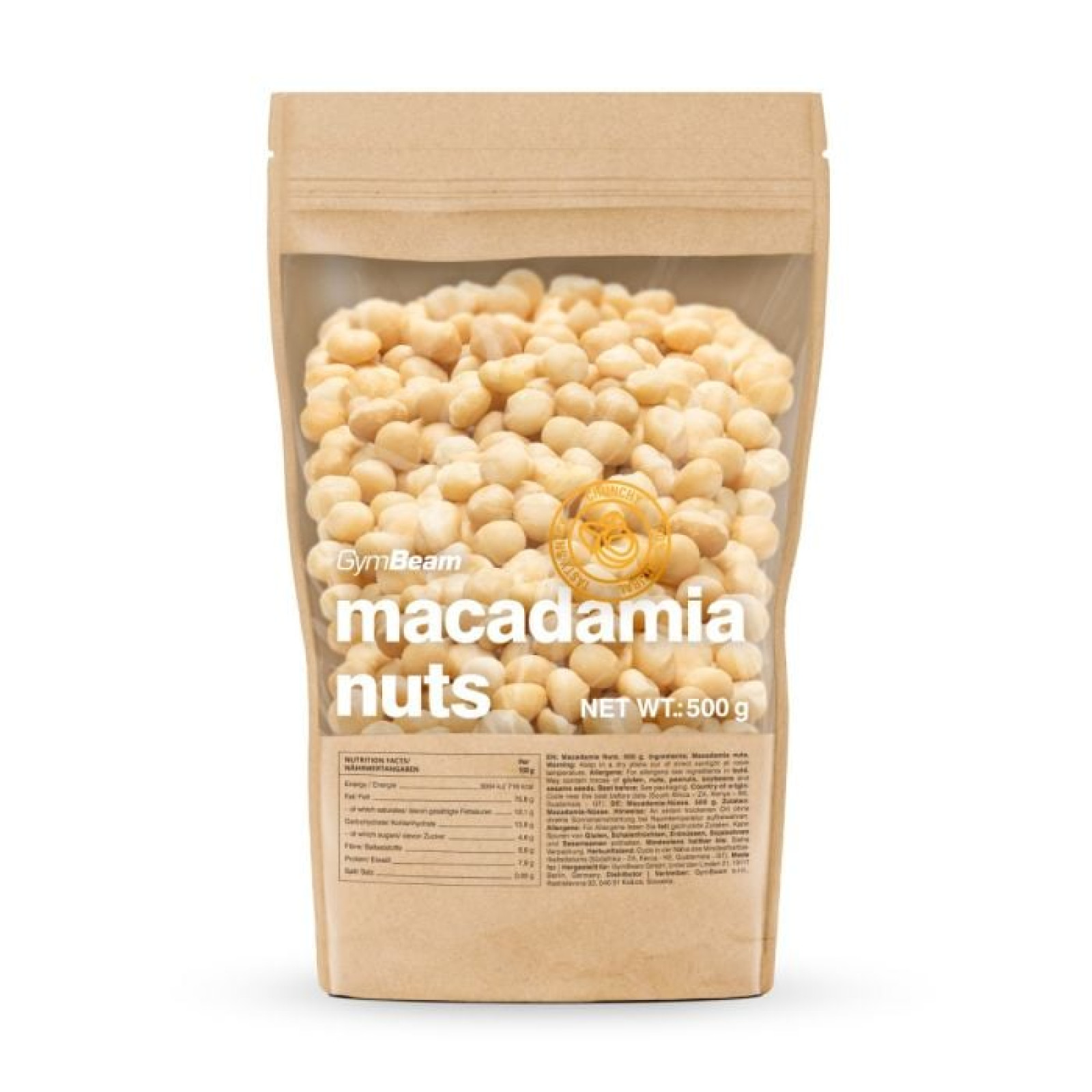 GymBeam Makadamiové orechy · záber 1