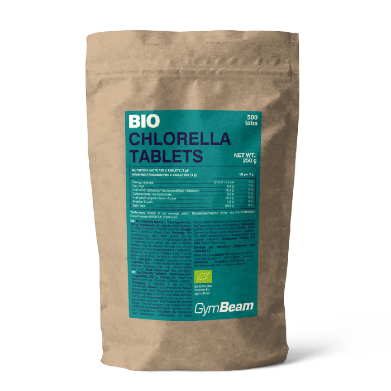 GymBeam BIO Chlorella 500 tab. bez príchute · záber 1