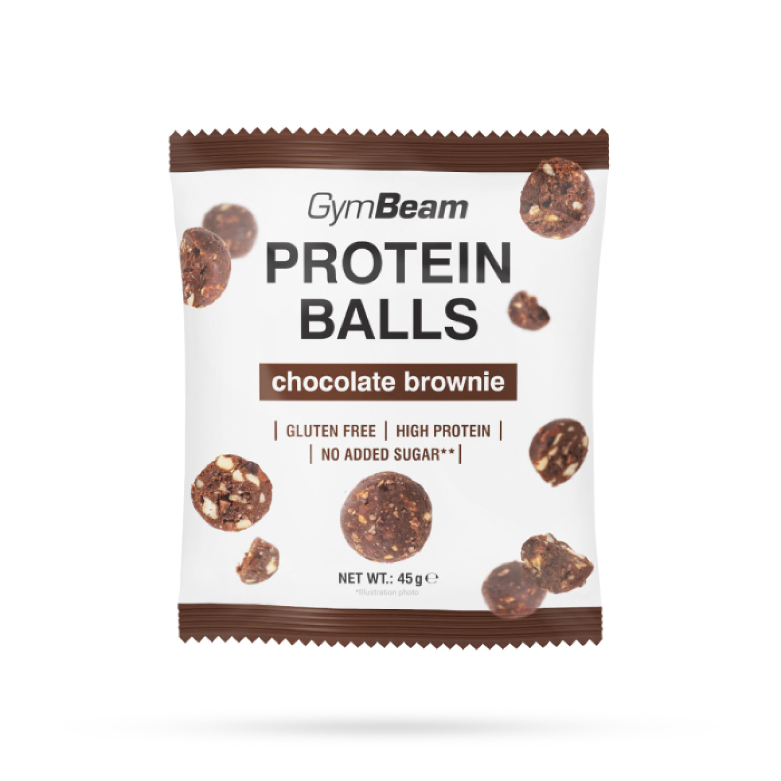 GymBeam Protein Balls čokoládové brownie - Príchuť: Čokoládové brownie | Hmotnosť: 0,045 kg | Balenie: 10 · záber 1