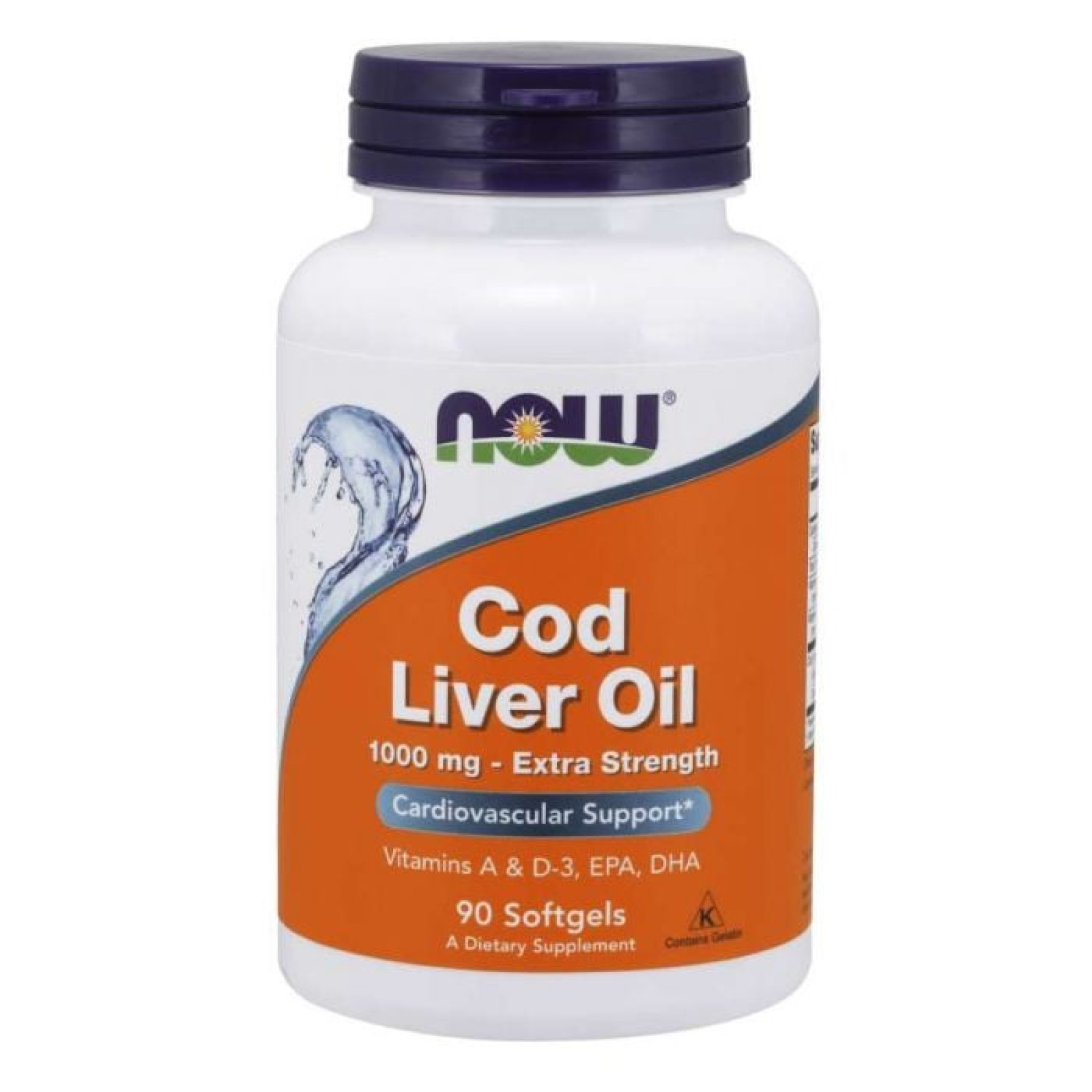 NOW Cod Liver Oil olej z tresčích jater 1000 mg 90 softgel kapsúl · záber 1