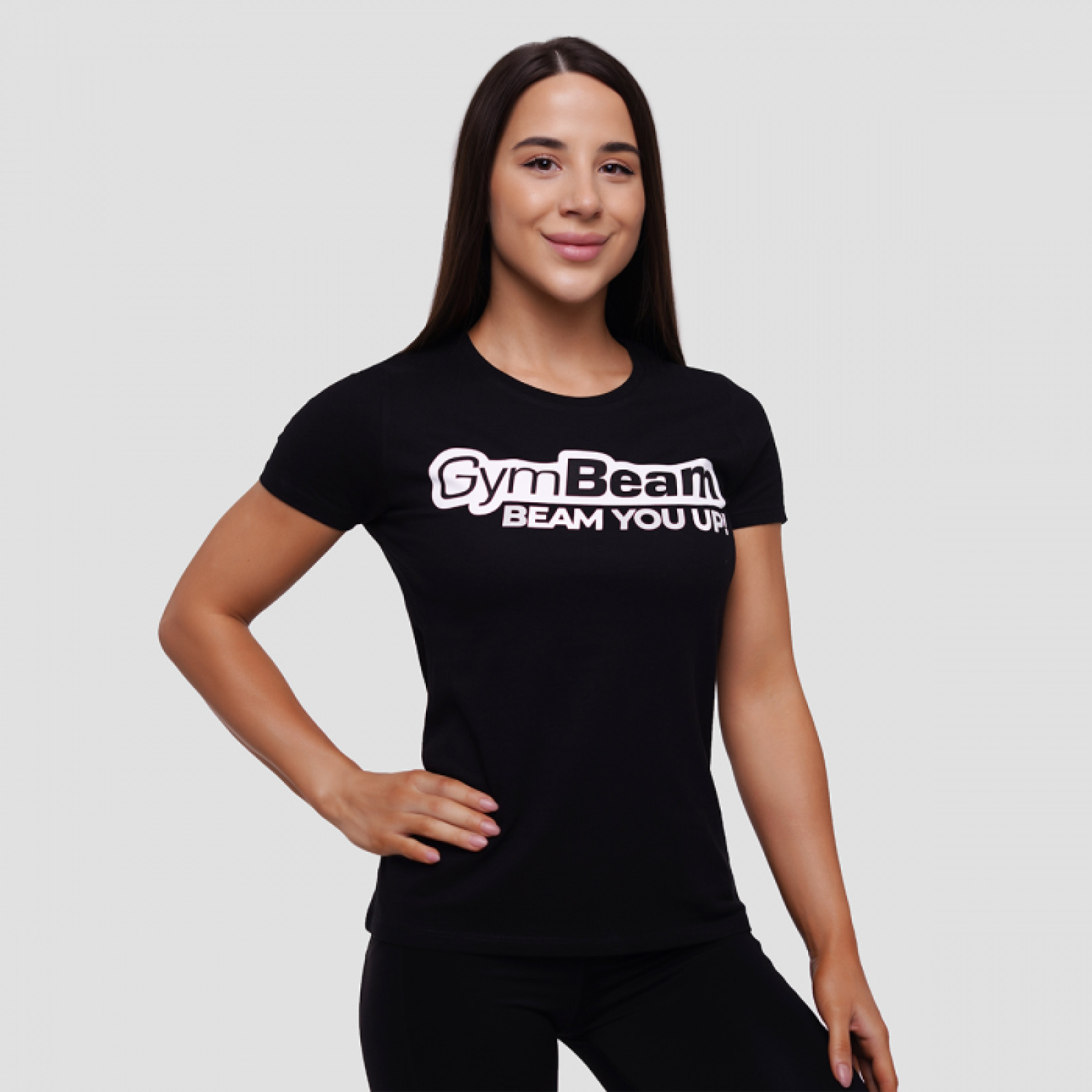 GymBeam Dámske Tričko Beam Black SS · záber 1