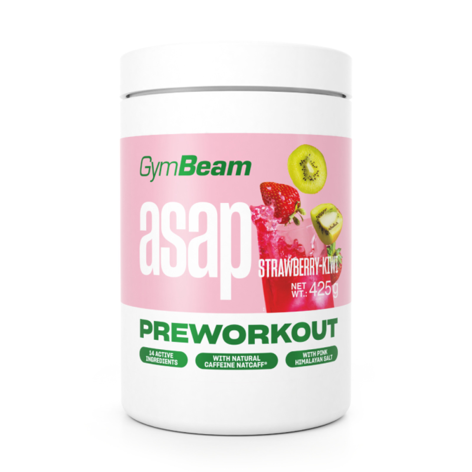 GymBeam ASAP Pre-Workout jahoda kiwi · záber 1